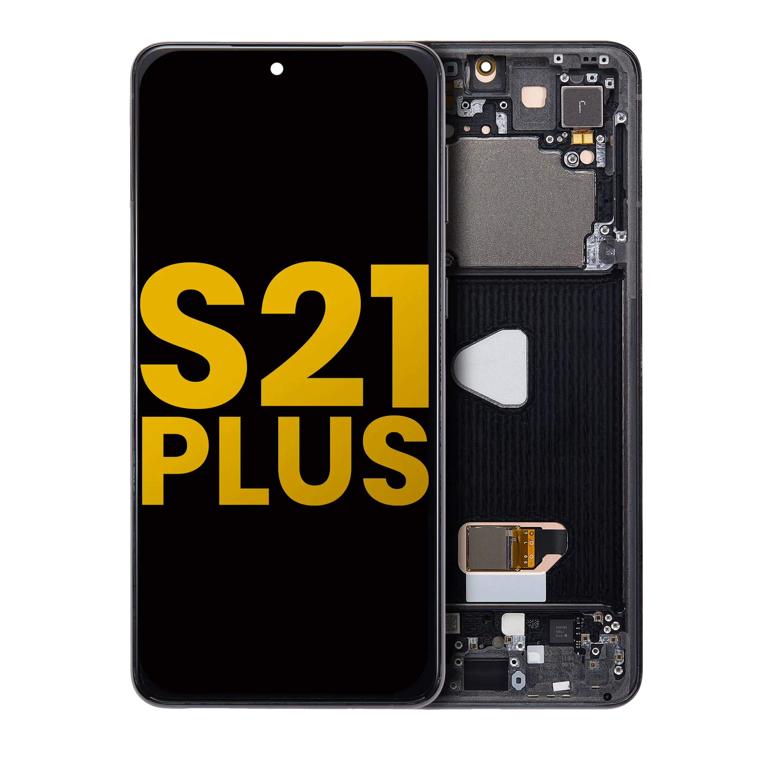 Oled Assembly With Frame Compatible For Samsung Galaxy S21 Plus 5G (Refurbished) (Phantom Black)