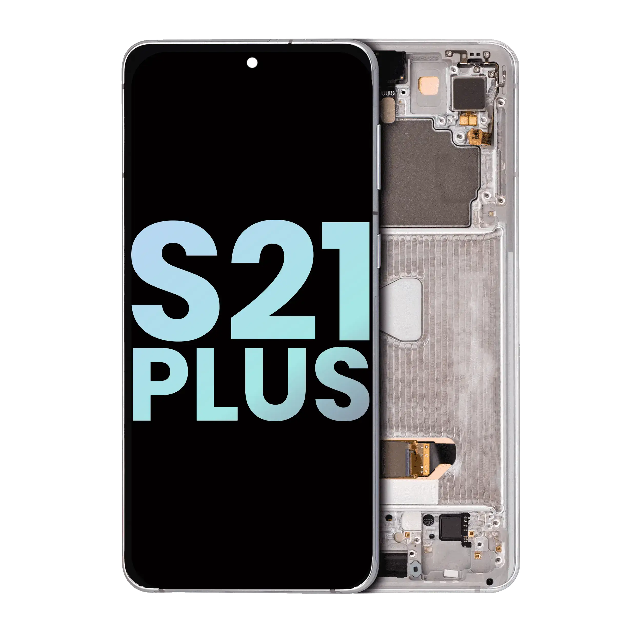 Oled Assembly With Frame Compatible For Samsung Galaxy S21 Plus 5G (Service Pack) (Phantom Silver)