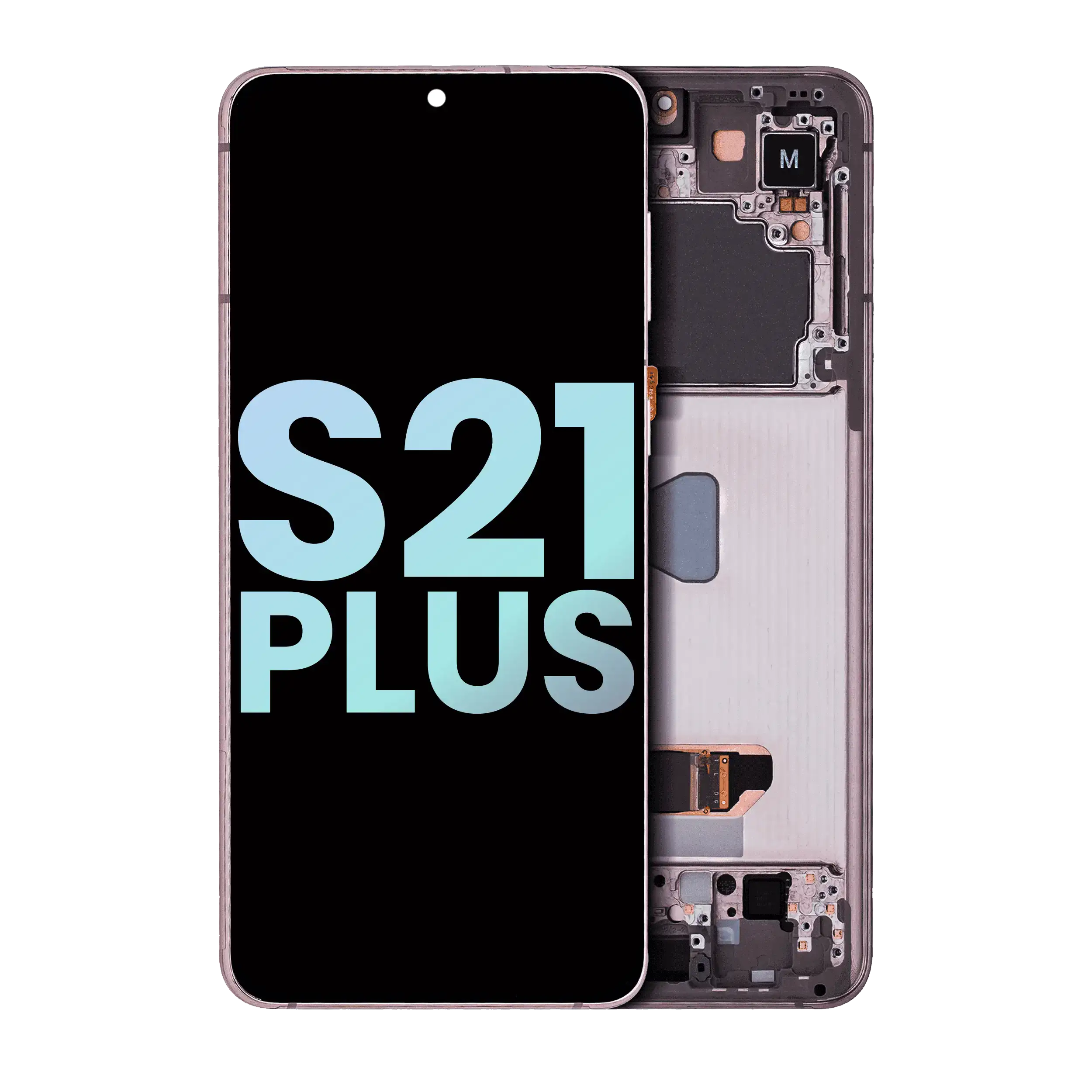 Oled Assembly With Frame Compatible For Samsung Galaxy S21 Plus 5G (Service Pack) (Phantom Violet / Pink / Gold)