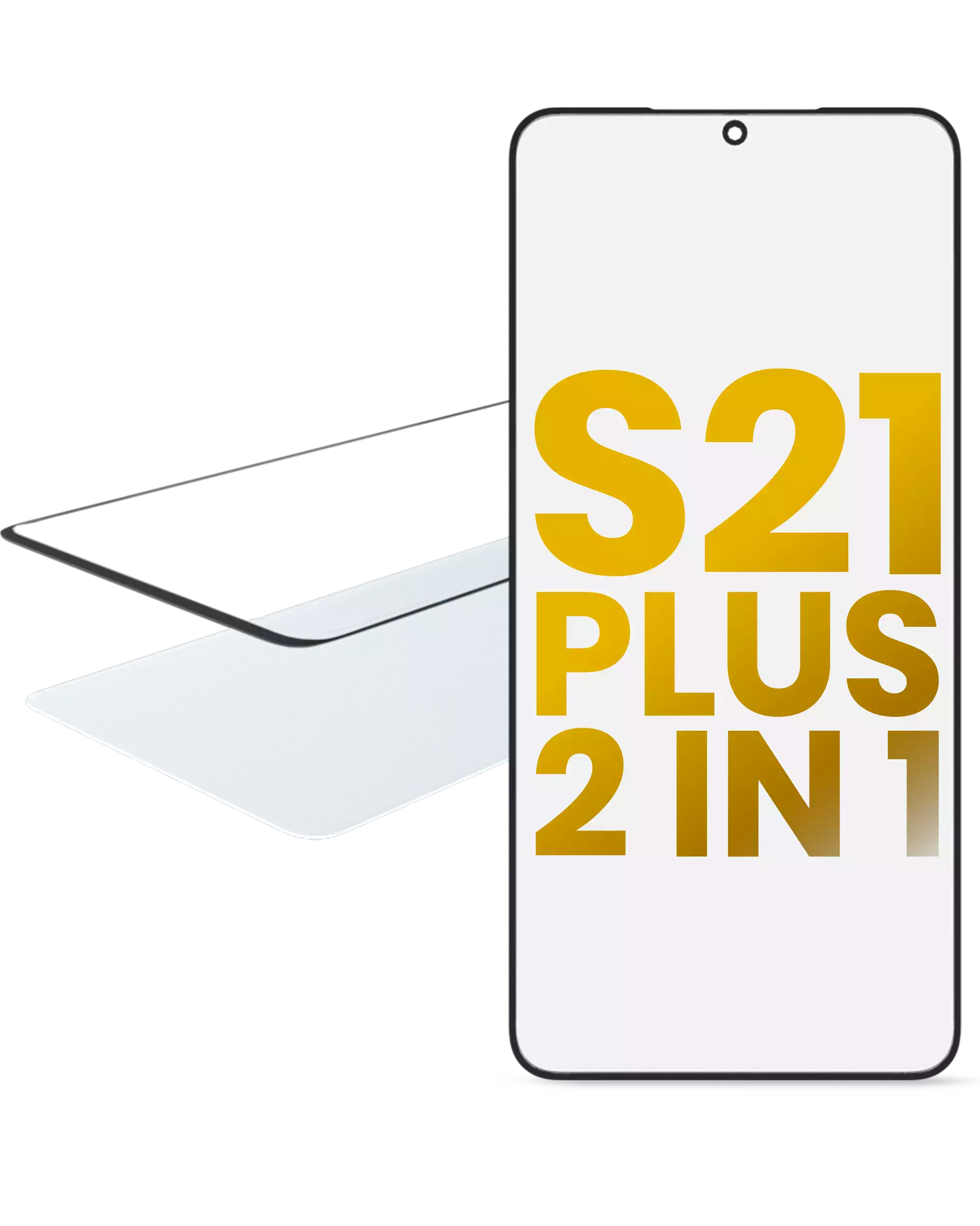 2 In 1 Front Glass With Oca Pre-Installed Compatible For Samsung Galaxy S21 Plus