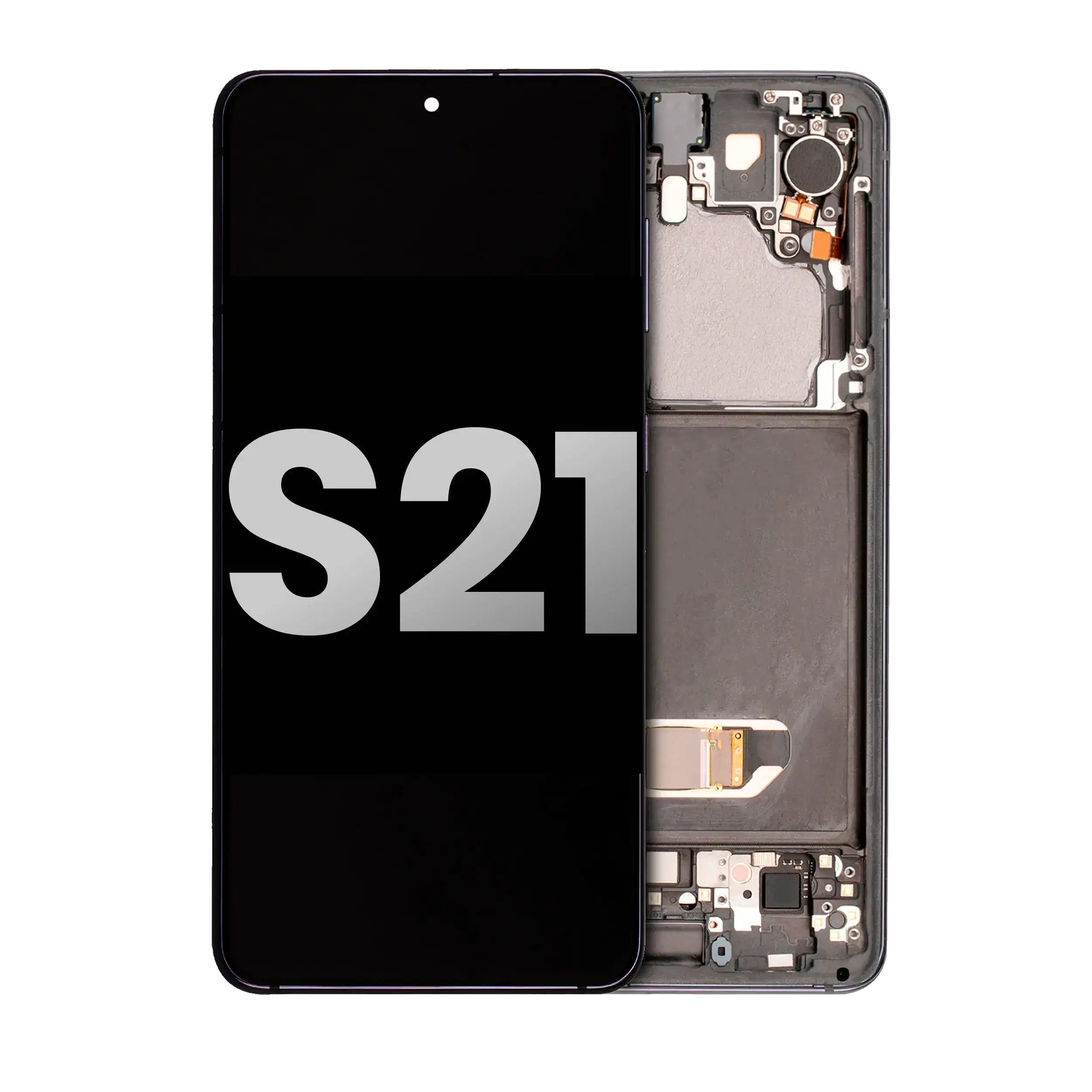 Oled Assembly With Frame Compatible For Samsung Galaxy S21 5G (Used  Pull: Grade B/C) (Phantom Gray)