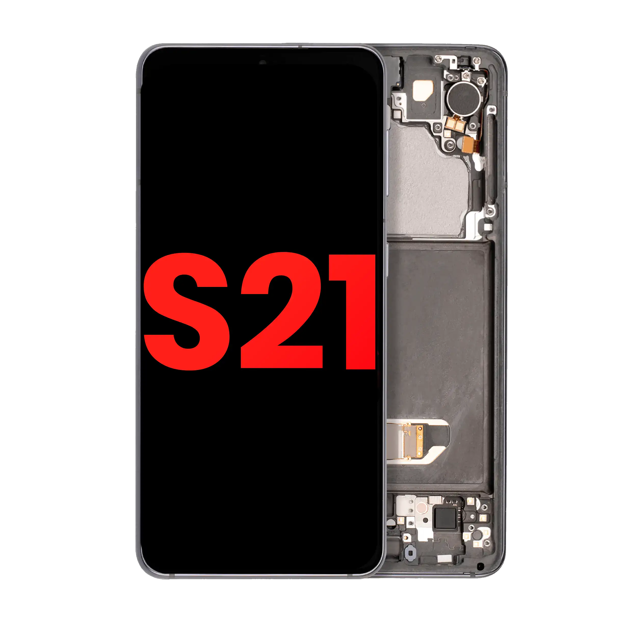 Oled Assembly With Frame Compatible For Samsung Galaxy S21 5G (Aftermarket Plus) (Phantom Gray)