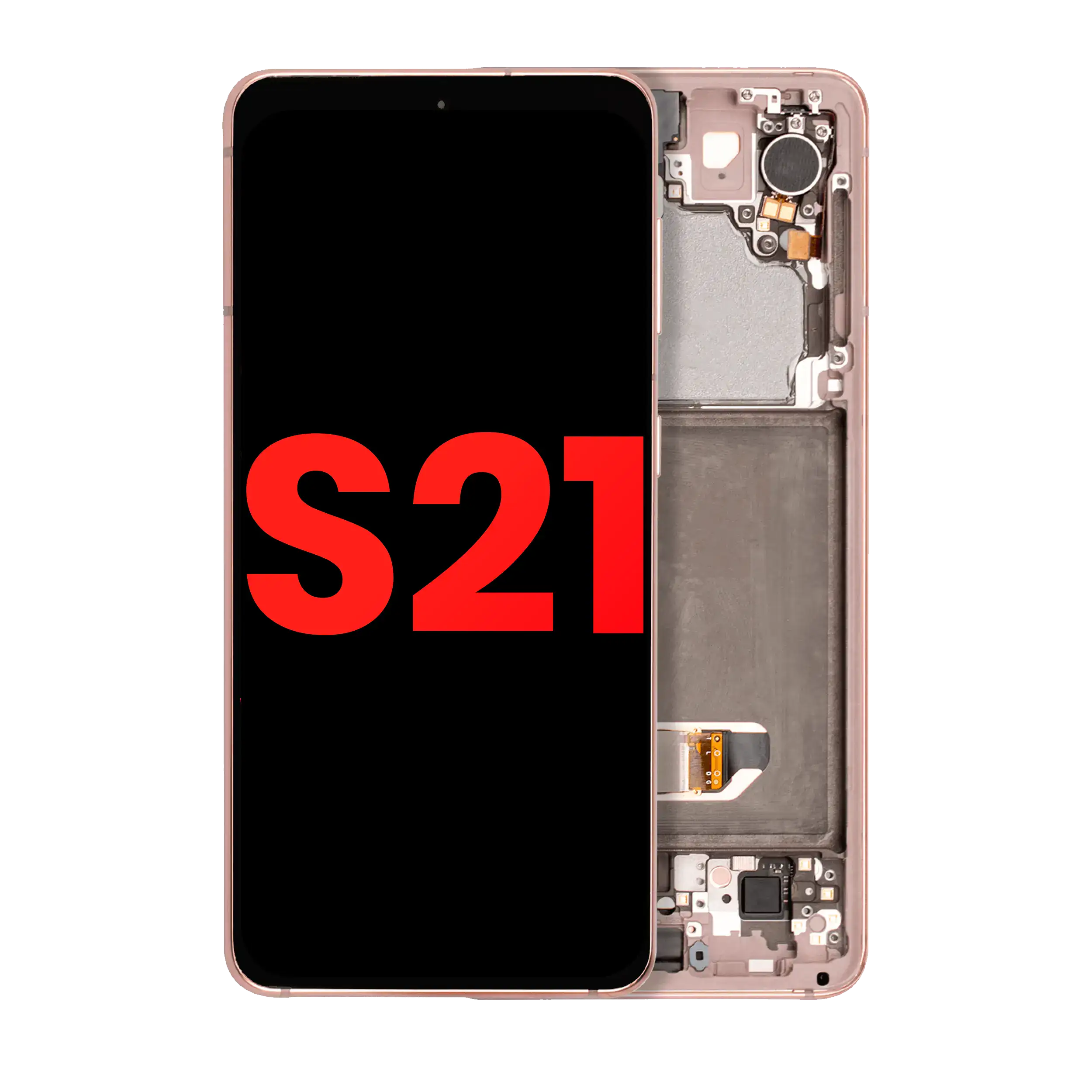 Oled Assembly With Frame Compatible For Samsung Galaxy S21 5G (Aftermarket Plus) (Phantom Pink)