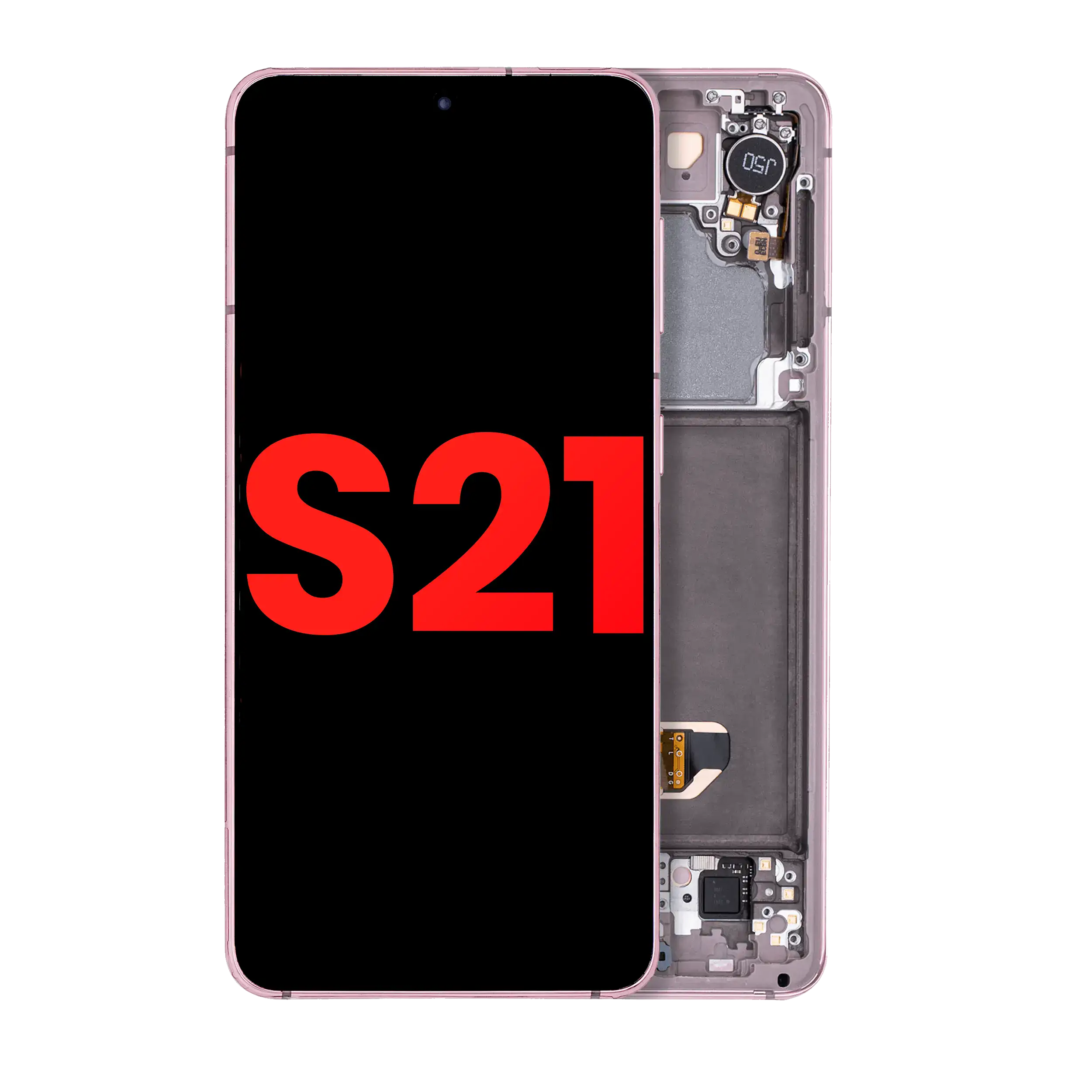 Oled Assembly With Frame Compatible For Samsung Galaxy S21 5G (Aftermarket Plus) (Phantom Violet)