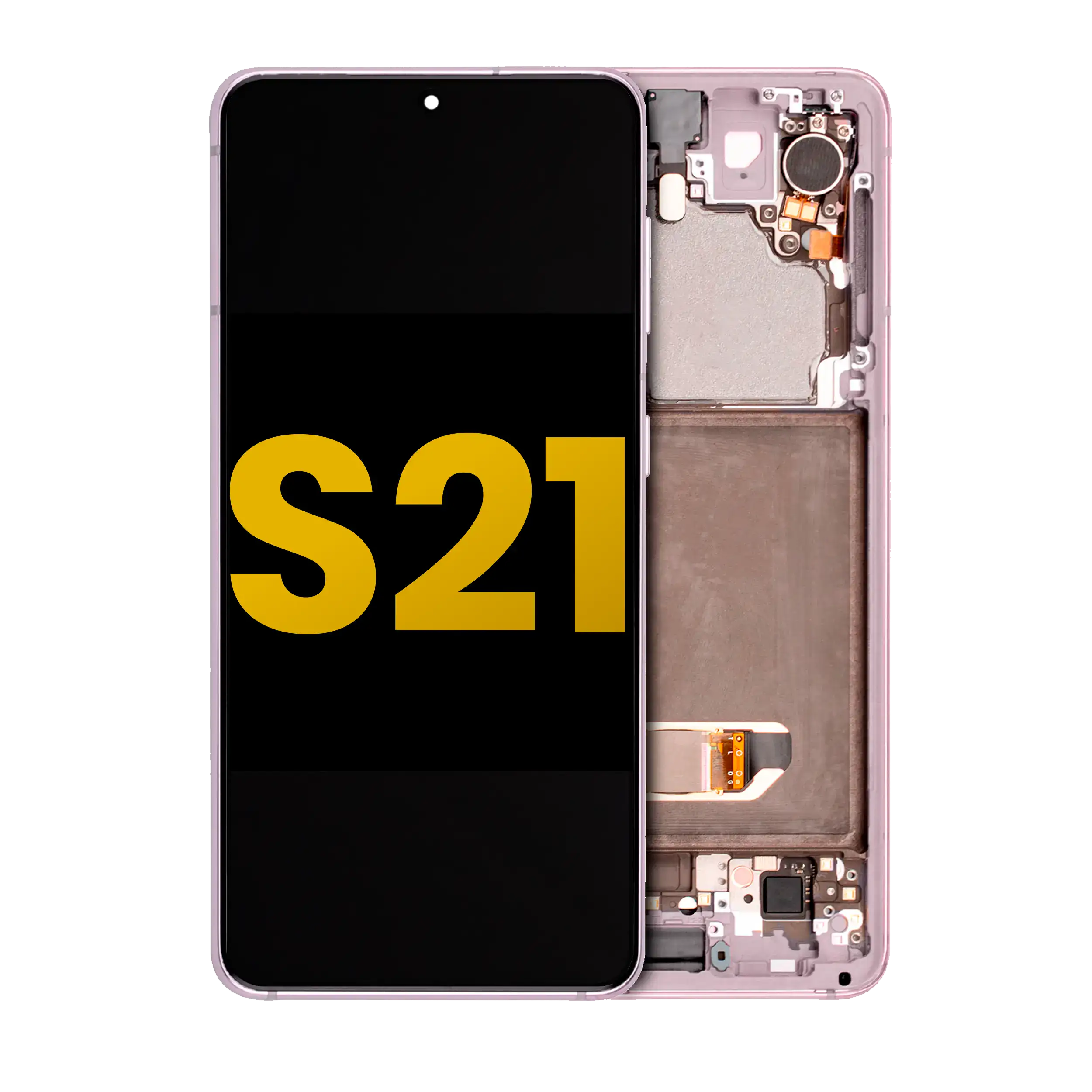 Oled Assembly With Frame Compatible For Samsung Galaxy S21 5G (Refurbished) (Phantom Violet)
