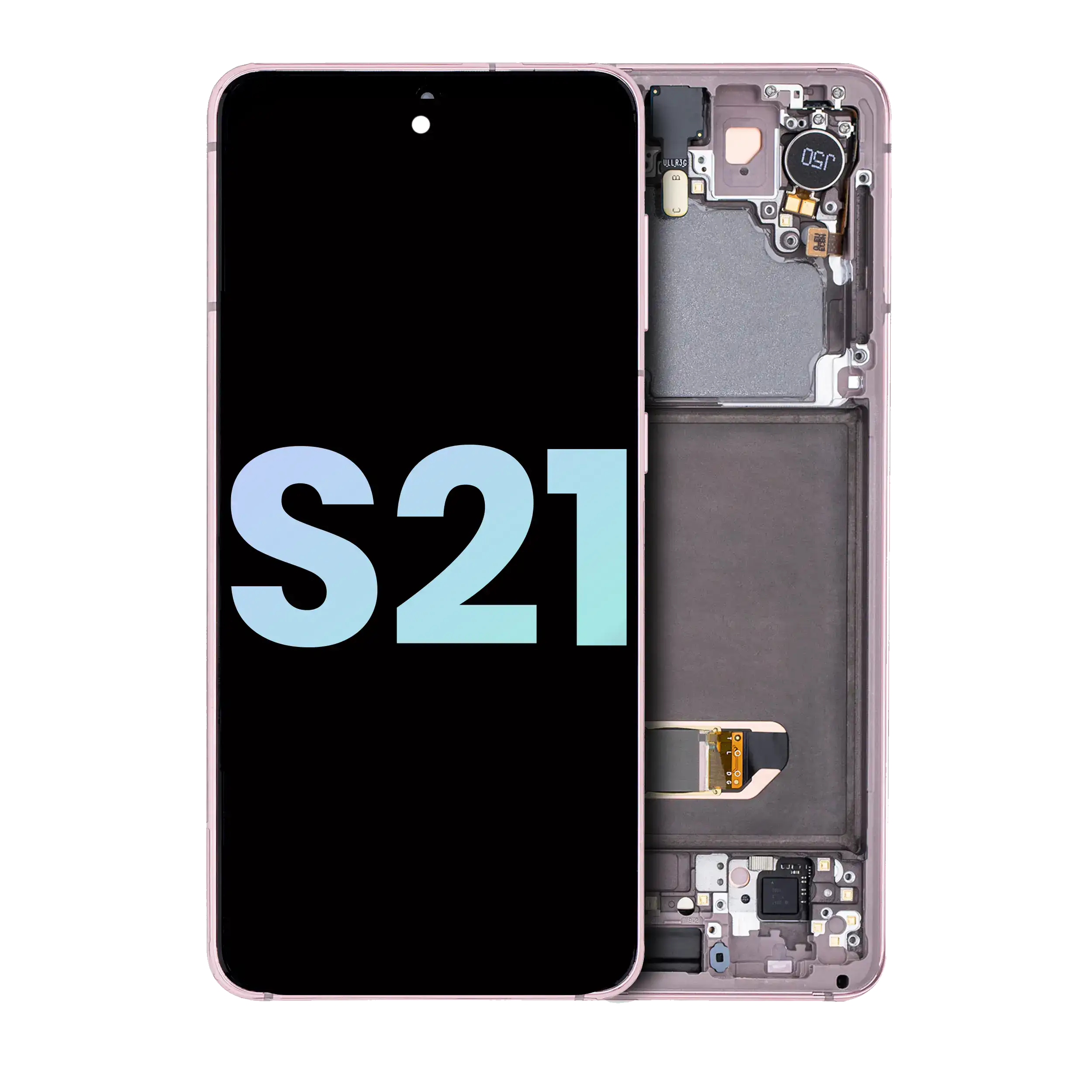 Oled Assembly With Frame Compatible For Samsung Galaxy S21 5G (Service Pack) (Phantom Violet)