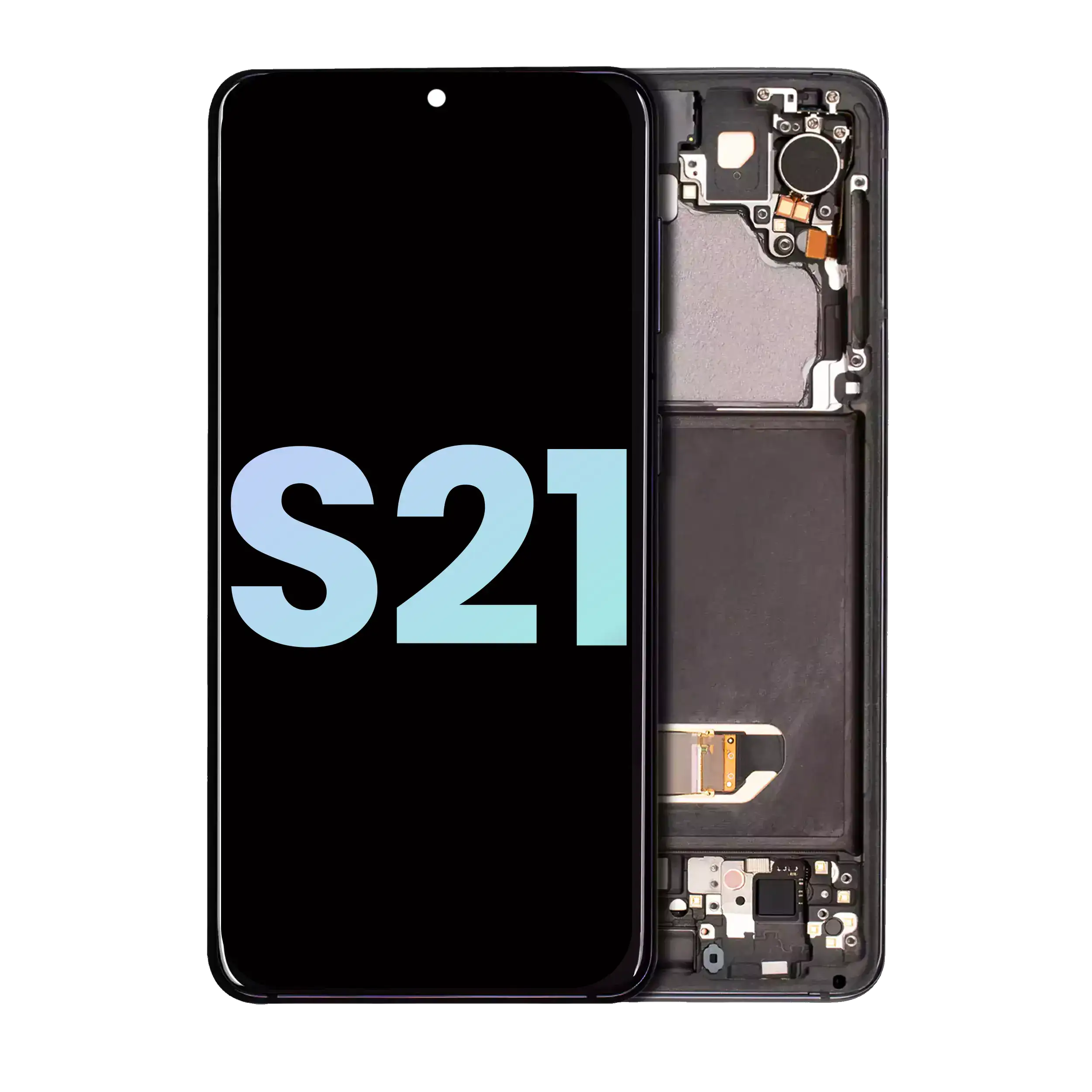 Oled Assembly With Frame Compatible For Samsung Galaxy S21 5G (Service Pack) (Phantom Gray)