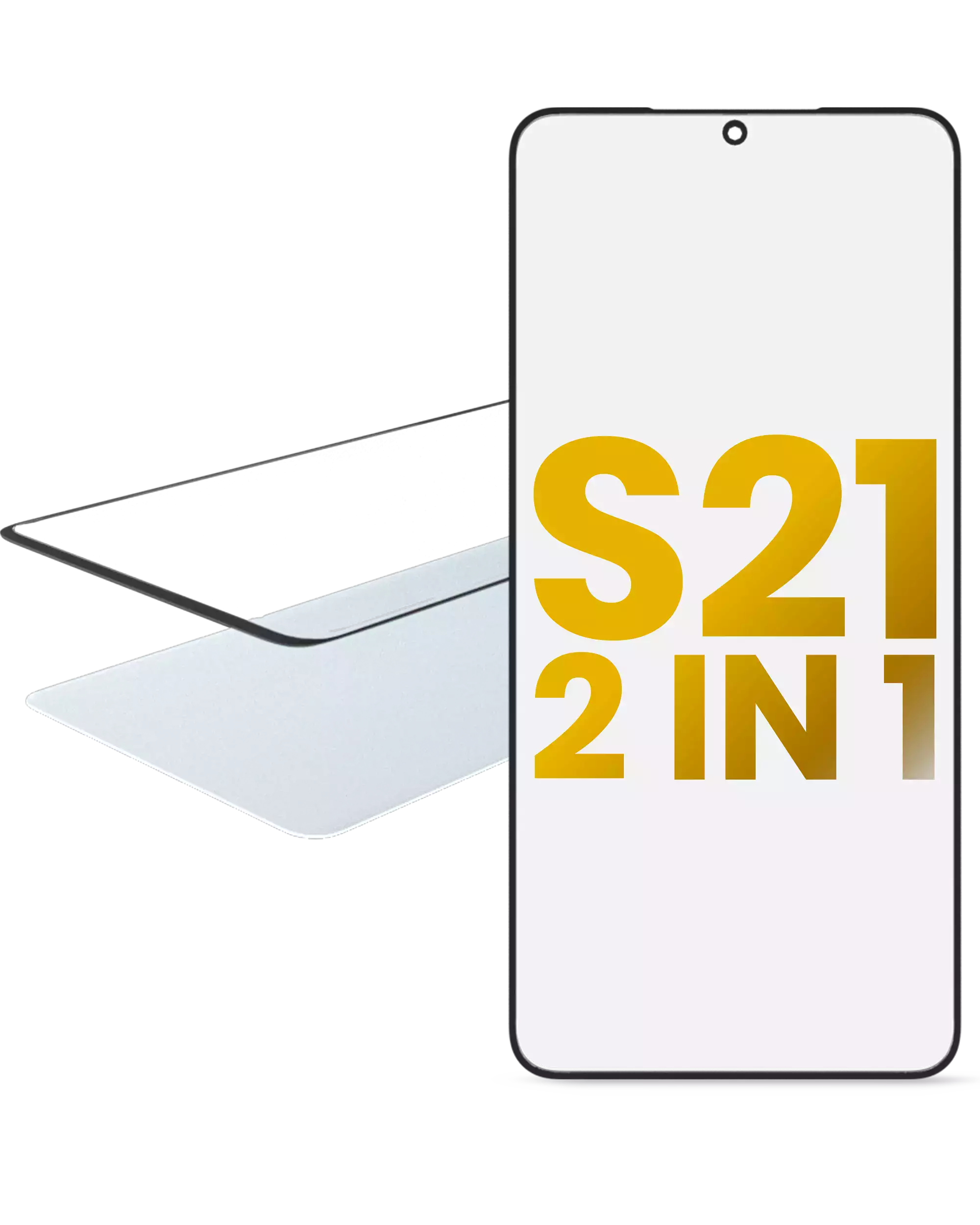 2 In 1 Front Glass With Oca Pre-Installed Compatible For Samsung Galaxy S21