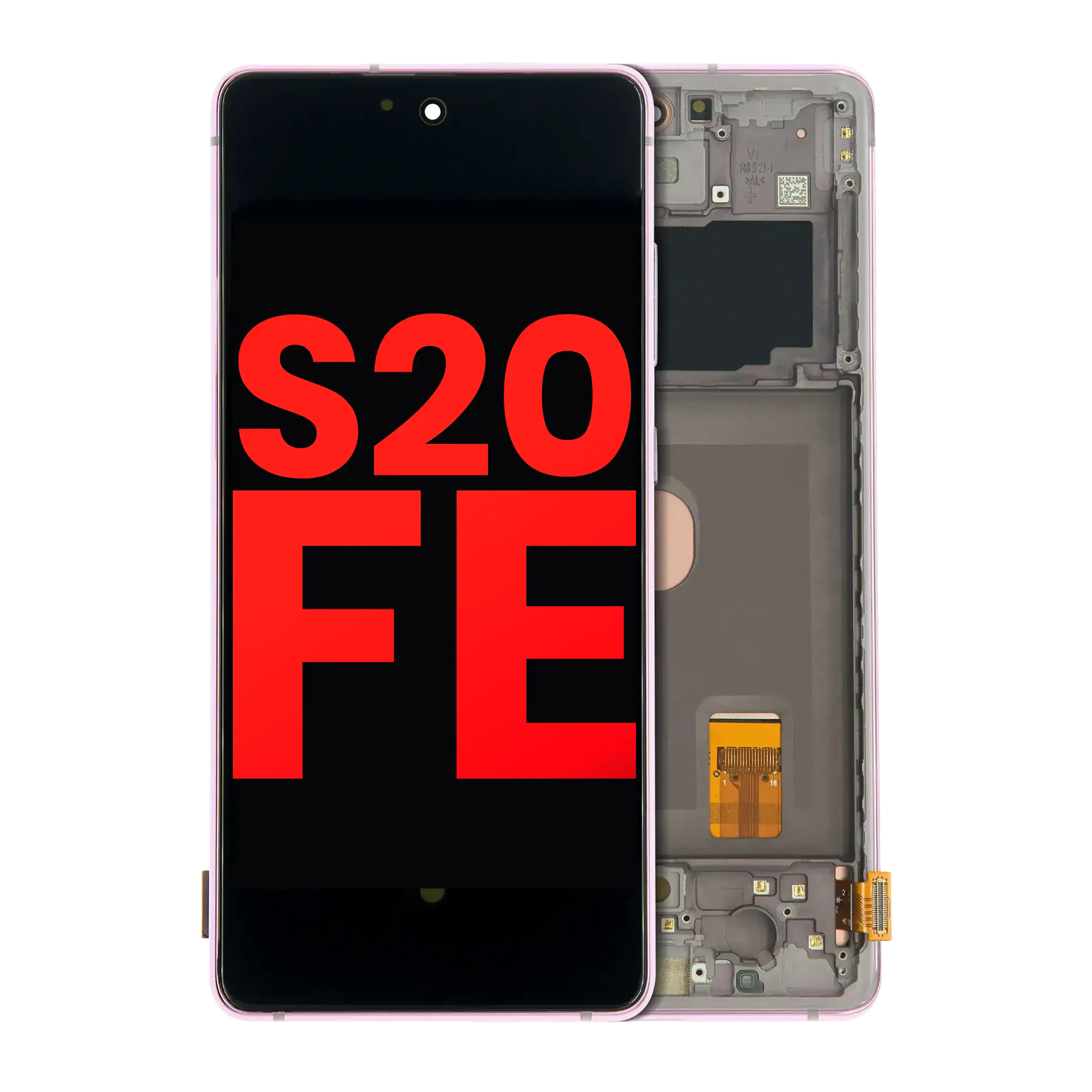 Oled Assembly With Frame Compatible For Samsung Galaxy S20 Fe 4G / 5G (Aftermarket Plus) (Cloud Lavender)