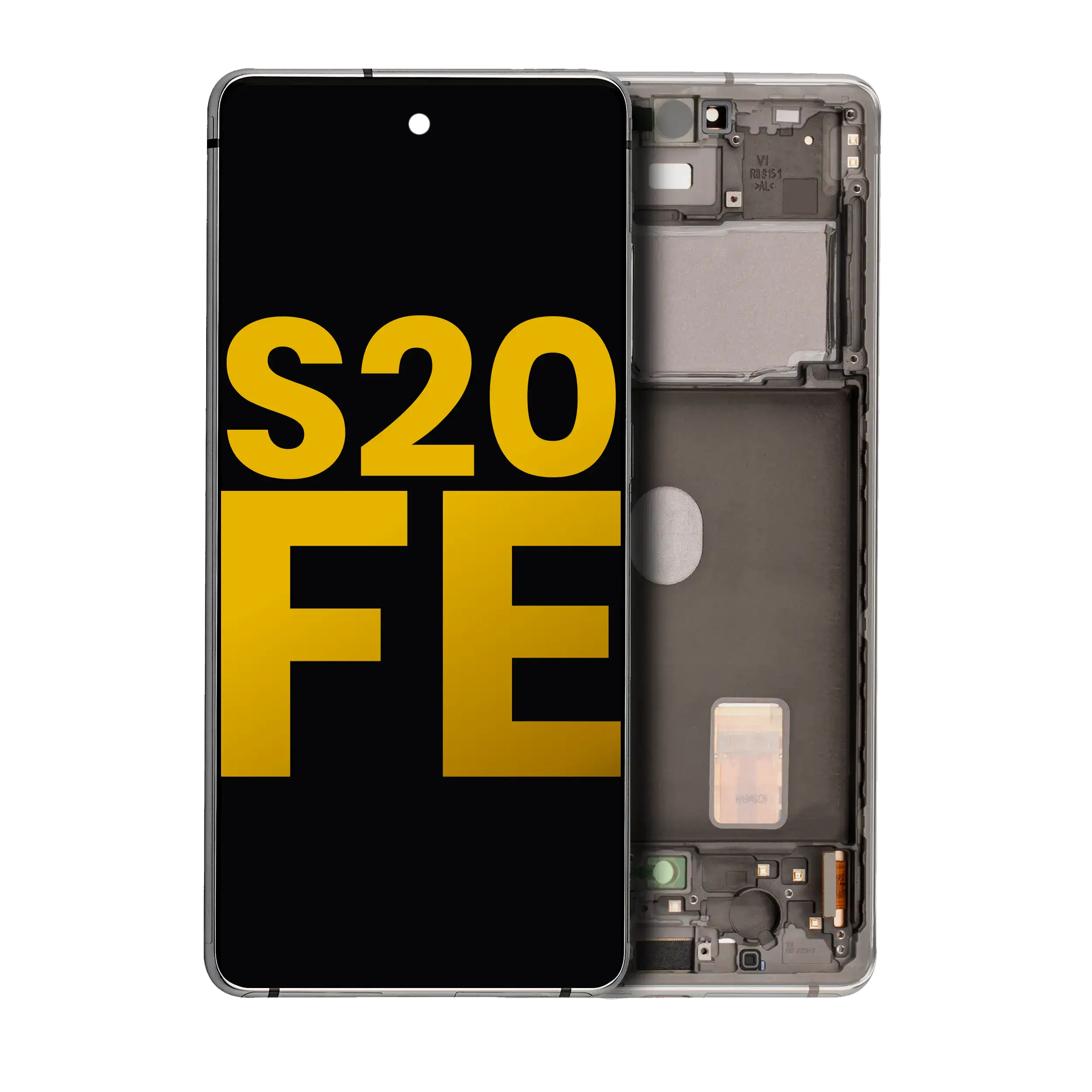 Oled Assembly With Frame Compatible For Samsung Galaxy S20 Fe 4G / 5G (Refurbished) (Cloud White)