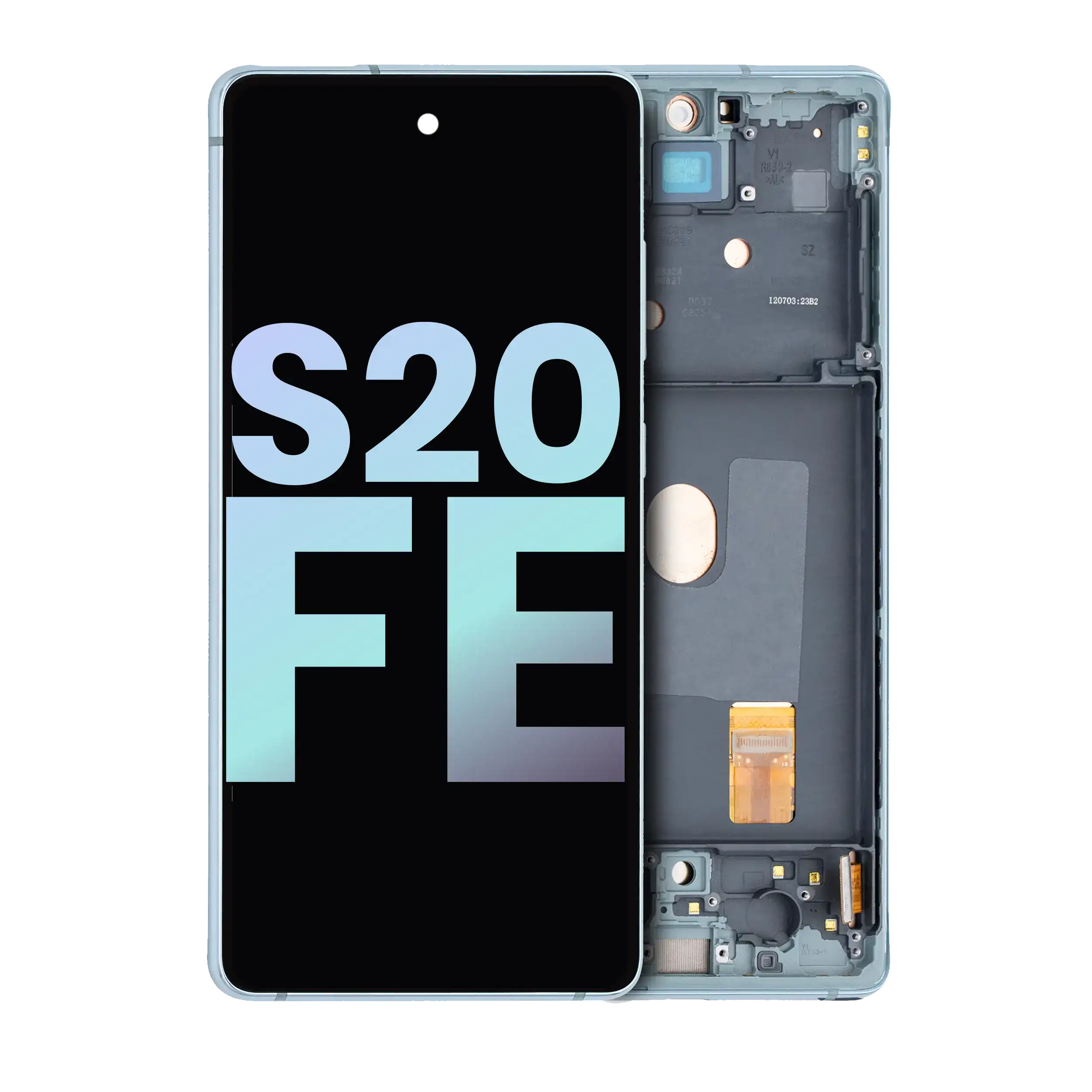 Oled Assembly With Frame Compatible For Samsung Galaxy S20 Fe 4G / 5G (Service Pack) (Cloud Mint)