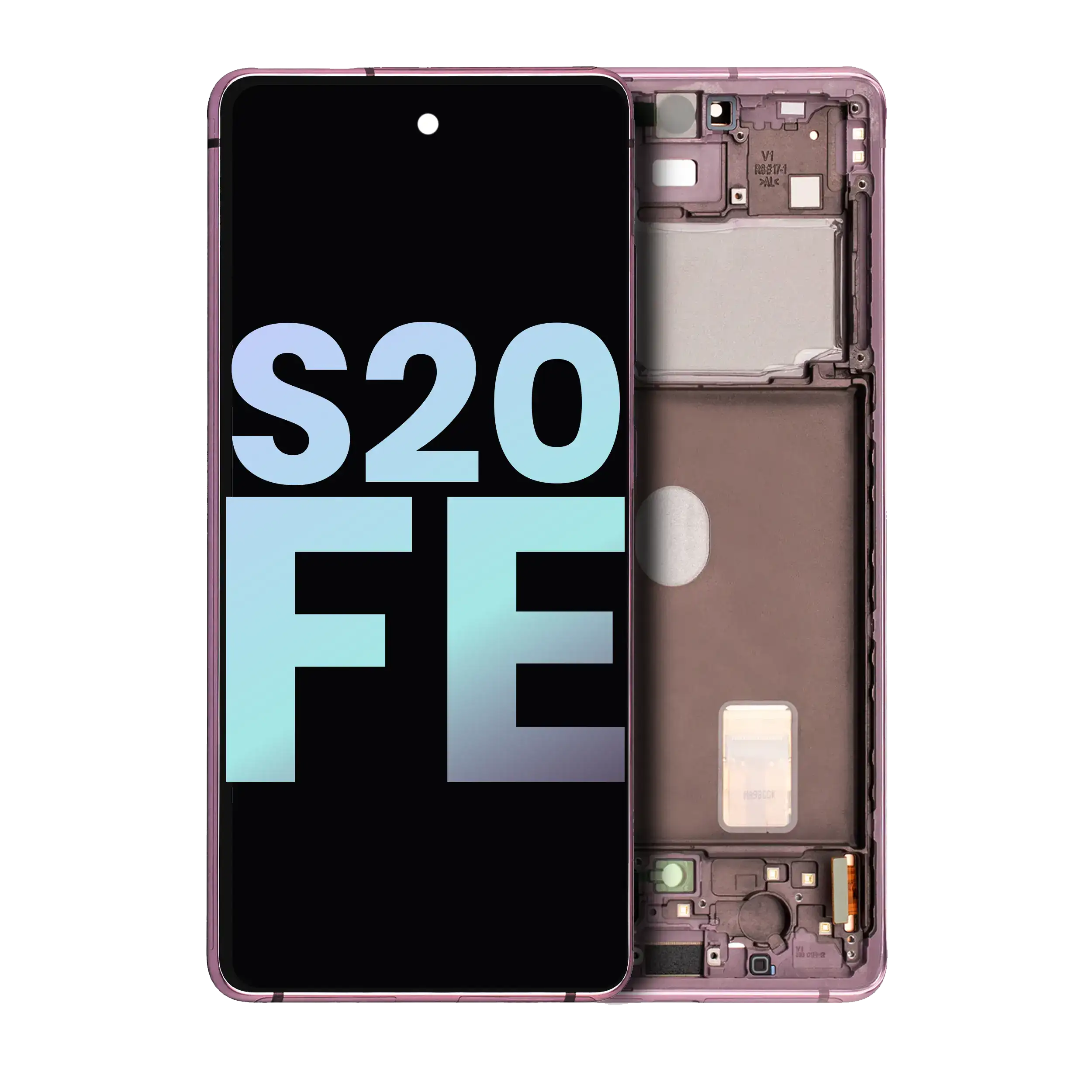 Oled Assembly With Frame Compatible For Samsung Galaxy S20 Fe 4G / 5G (Service Pack) (Cloud Lavender)