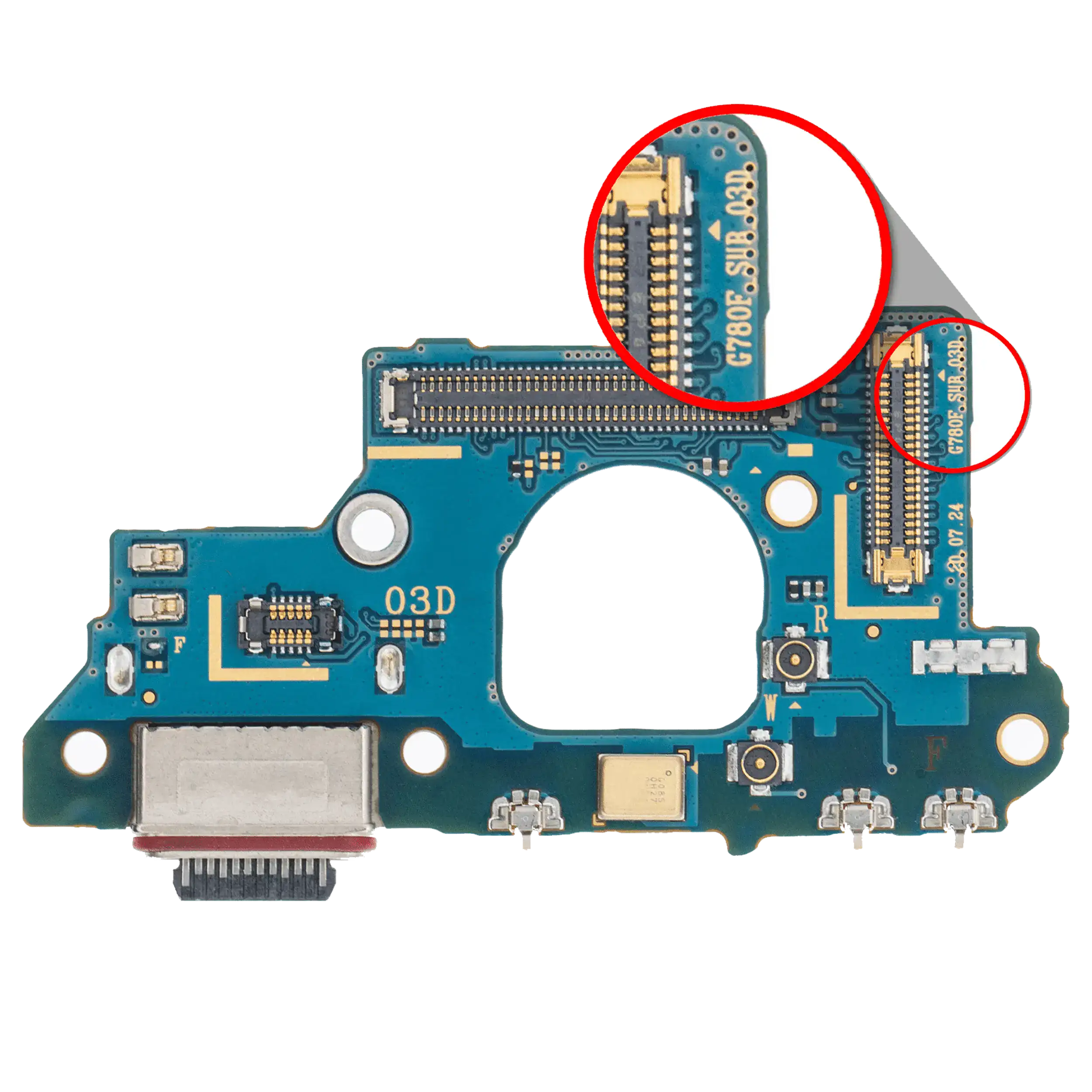 Charging Port With Pcb Board Compatible For Samsung Galaxy S20 Fe 4G (All Models) (Premium)