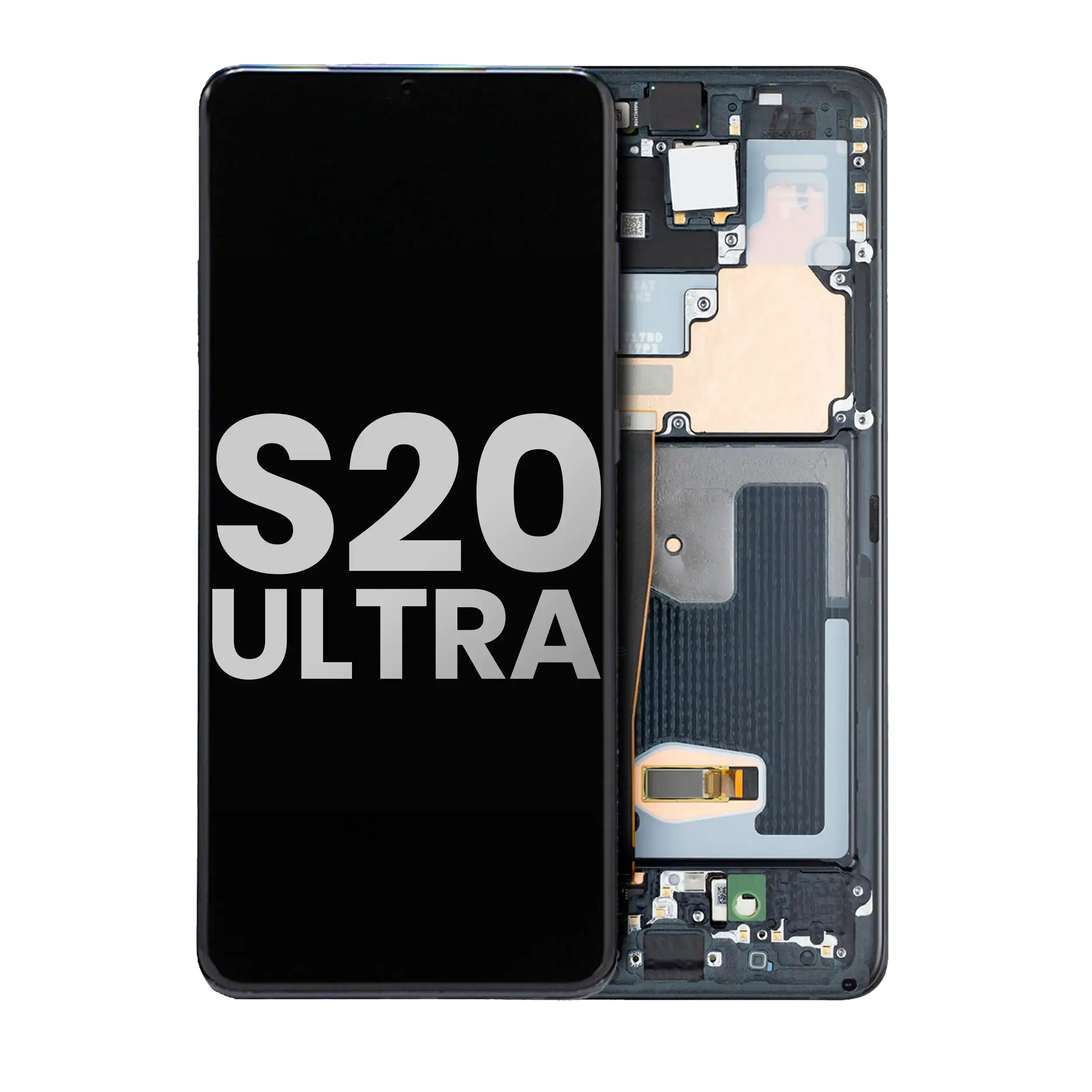 Oled Assembly With Frame Compatible For Samsung Galaxy S20 Ultra 5G (Used  Pull: Grade B/C) (Cosmic Black)