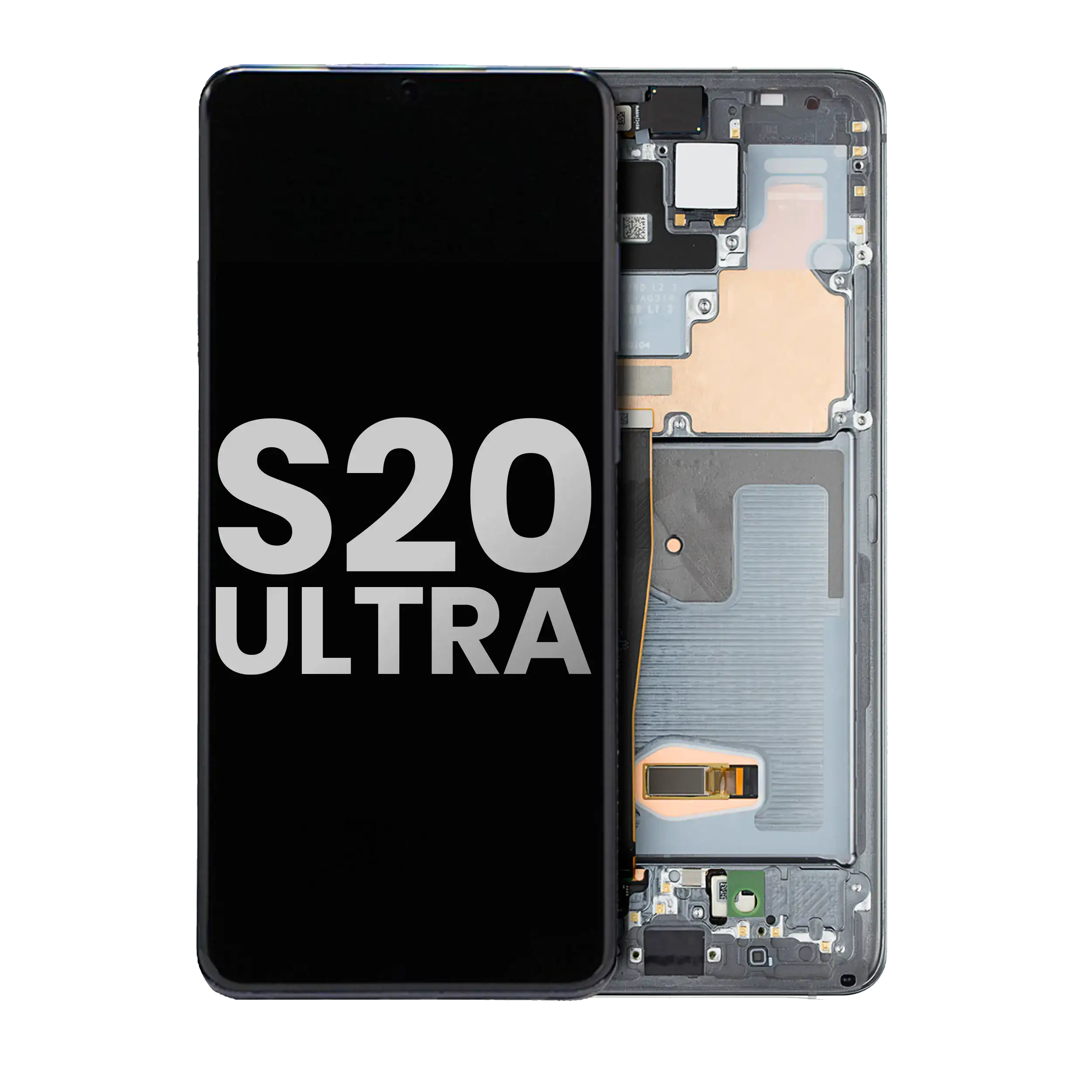 Oled Assembly With Frame Compatible For Samsung Galaxy S20 Ultra 5G (Used  Pull: Grade B/C) (Cosmic Gray)