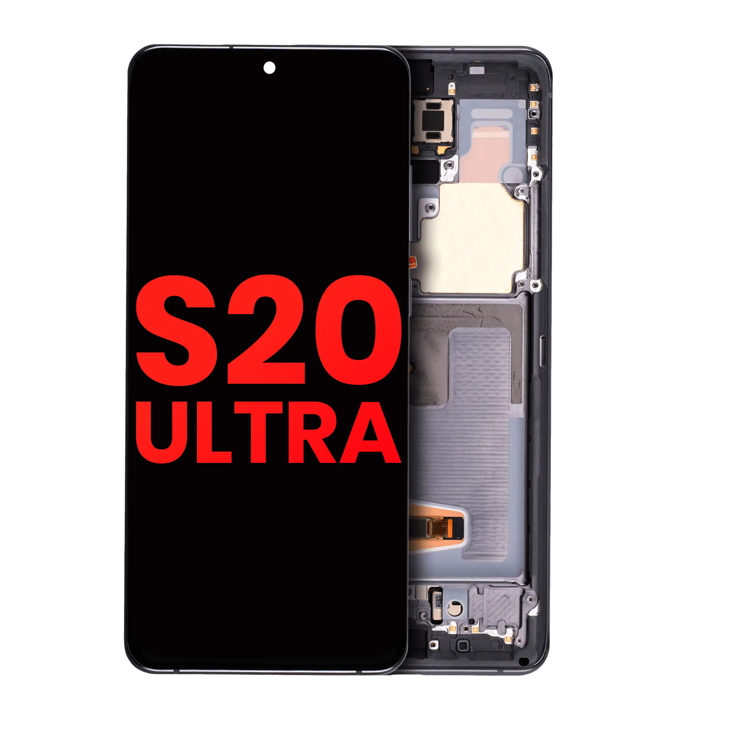 Oled Assembly With Frame Compatible For Samsung Galaxy S20 Ultra 5G (Aftermarket Plus) (Cosmic Gray)