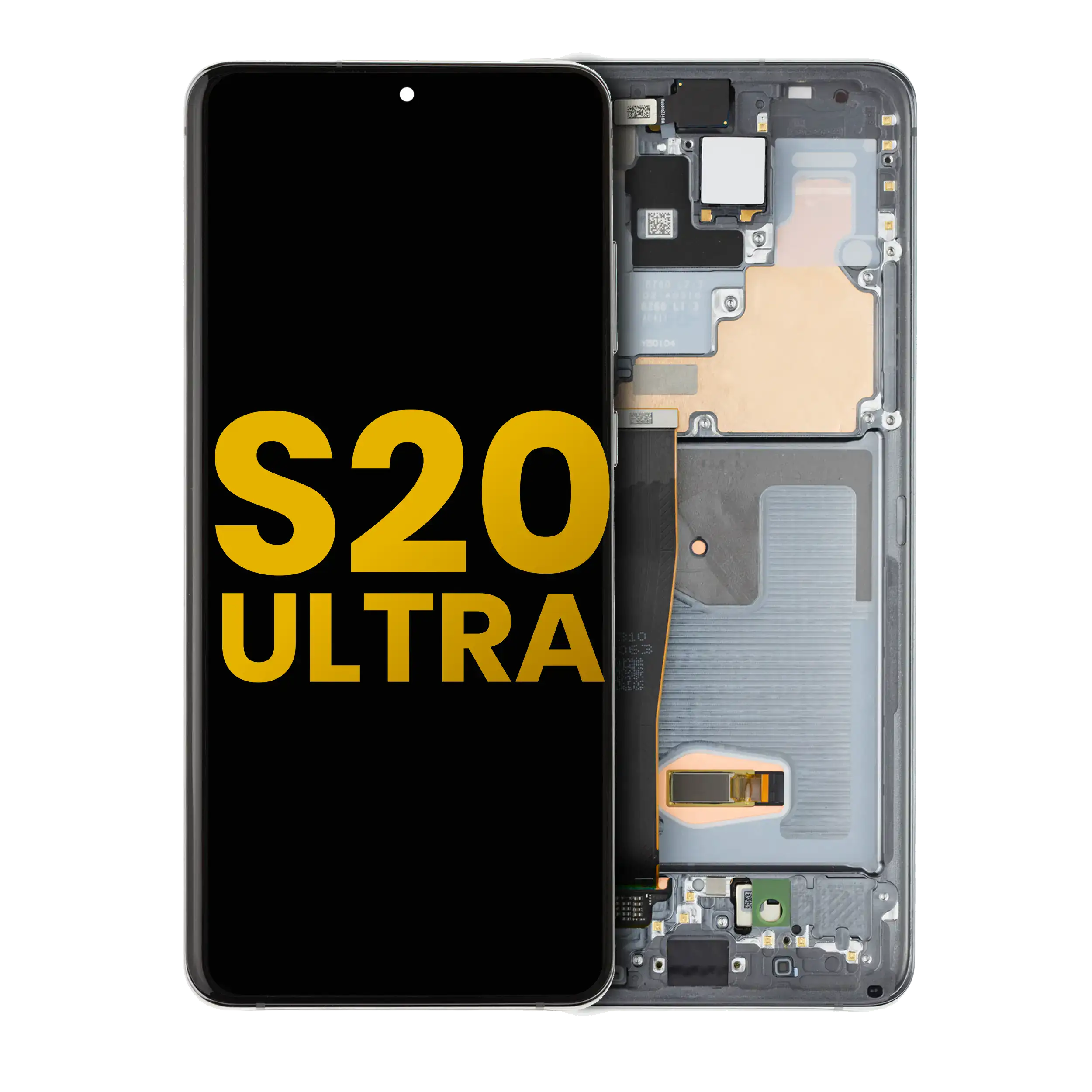 Oled Assembly With Frame Compatible For Samsung Galaxy S20 Ultra 5G (Refurbished) (Cosmic Gray)