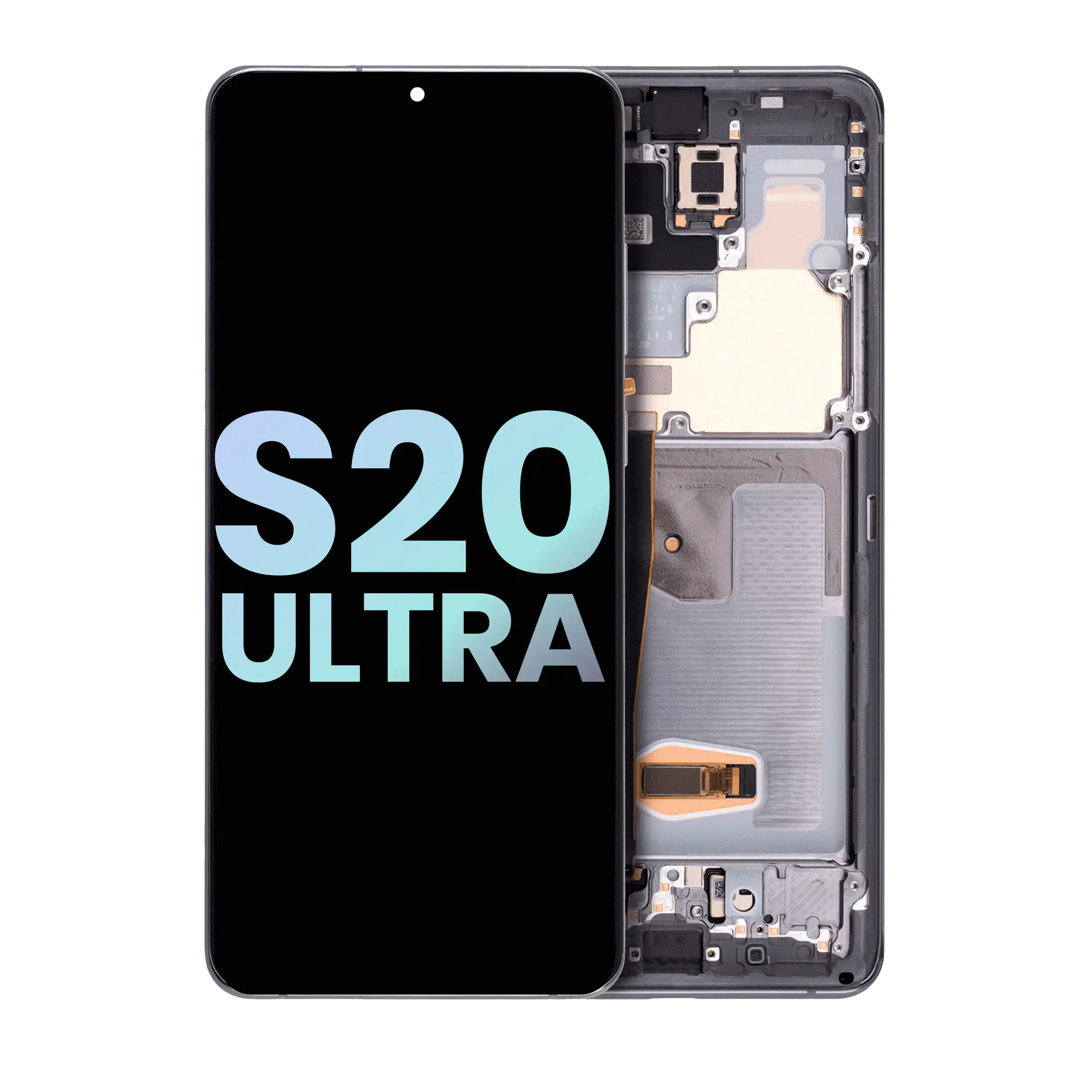 Oled Assembly With Frame Compatible For Samsung Galaxy S20 Ultra 5G (Service Pack) (Cosmic Gray)