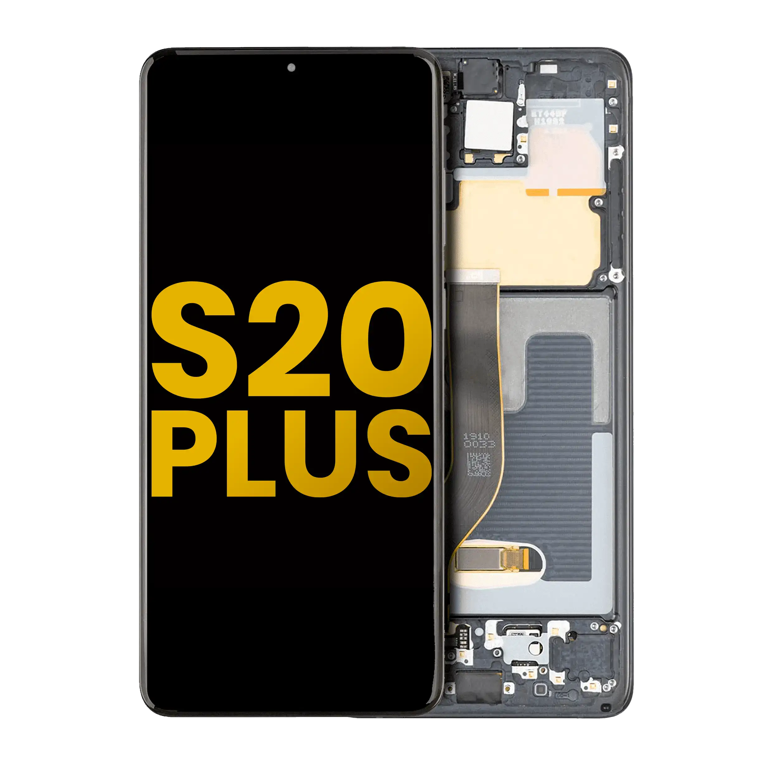 Oled Assembly With Frame Compatible For Samsung Galaxy S20 Plus 5G (Refurbished) (Cosmic Black)