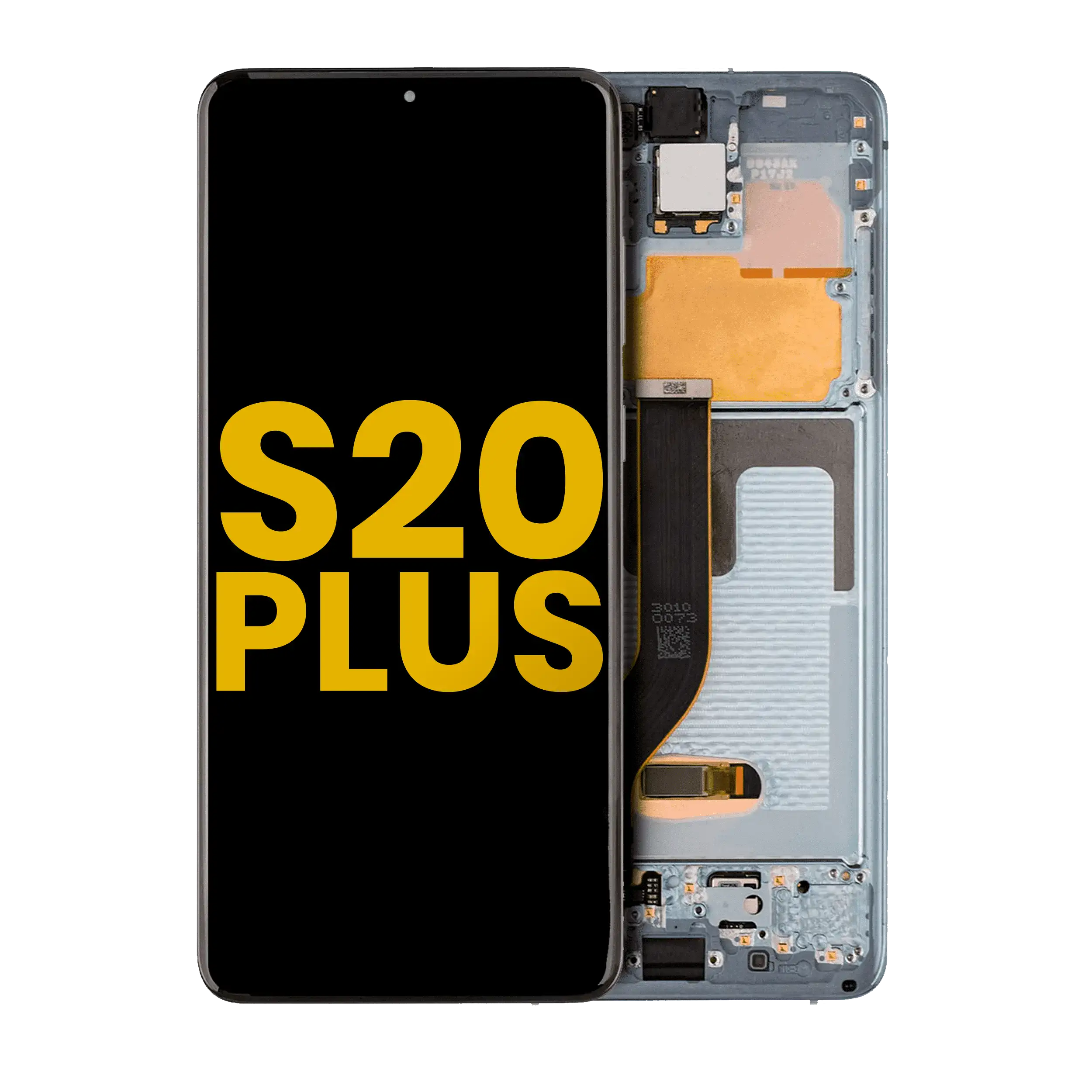Oled Assembly With Frame Compatible For Samsung Galaxy S20 Plus 5G (Refurbished) (Cloud Blue)