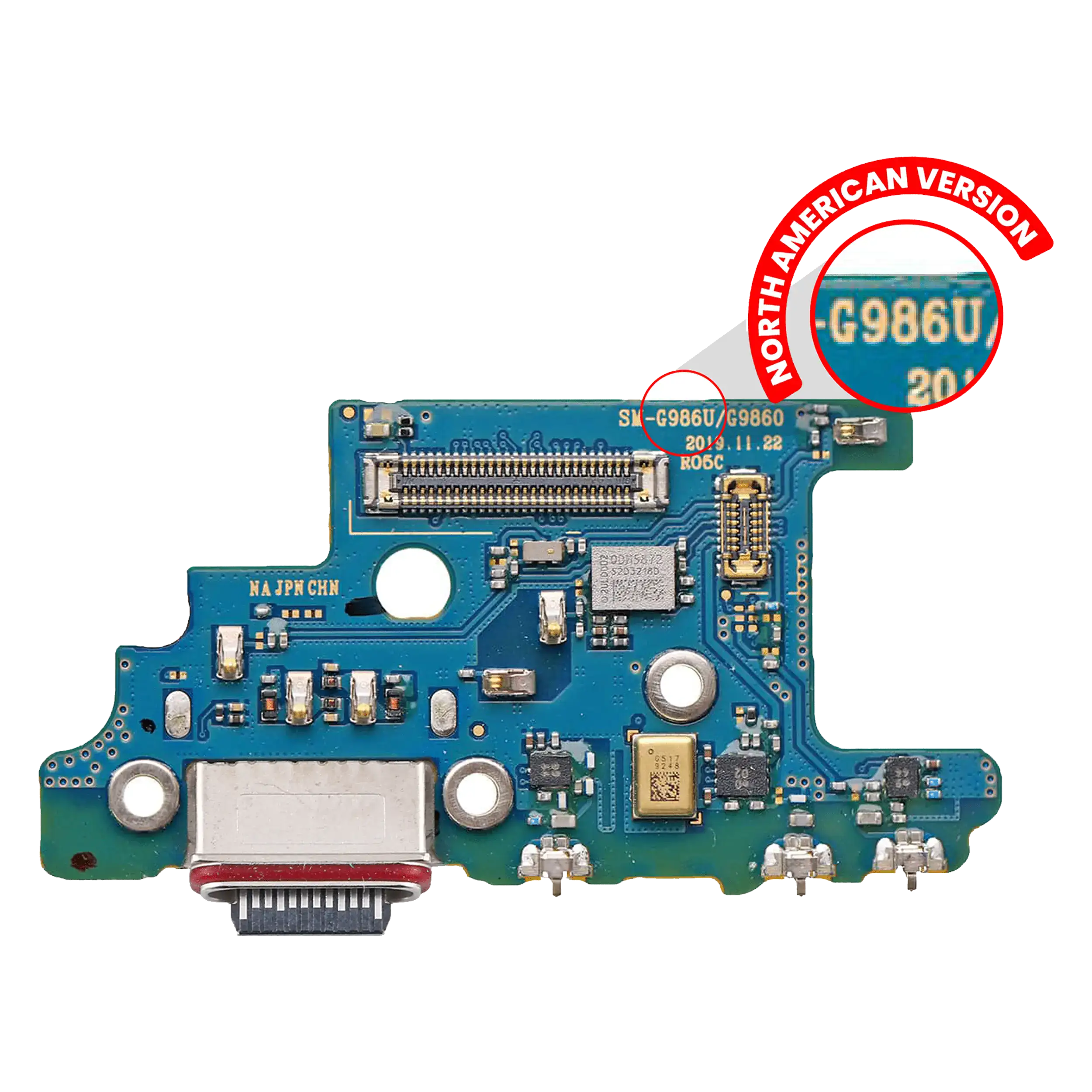 Charging Port With Board Compatible For Samsung Galaxy S20 Plus 5G (G986U) (Us Version) (Premium)