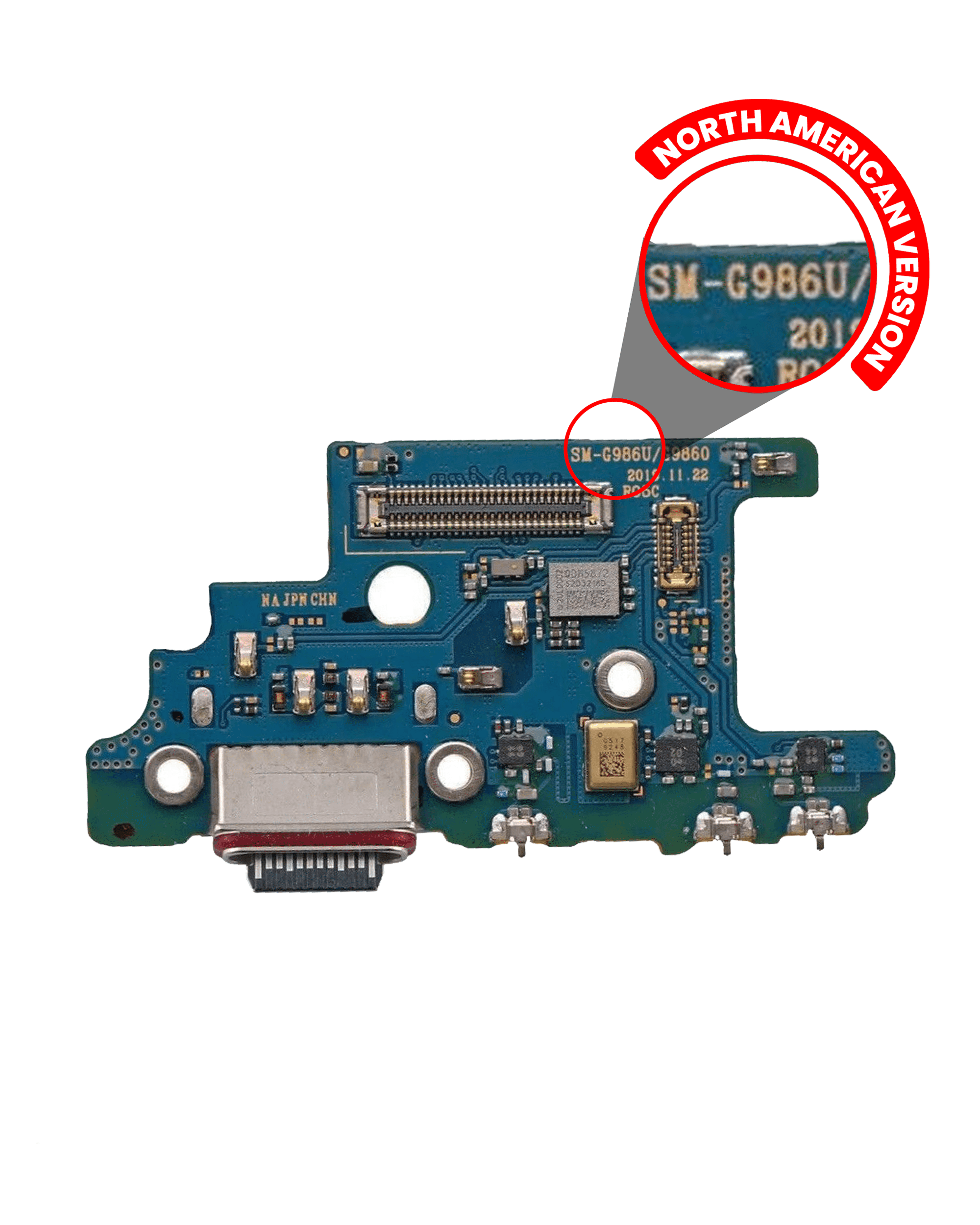 Charging Port With Board Compatible For Samsung Galaxy S20 Plus 5G (G986U) (Us Version) (Service Pack)