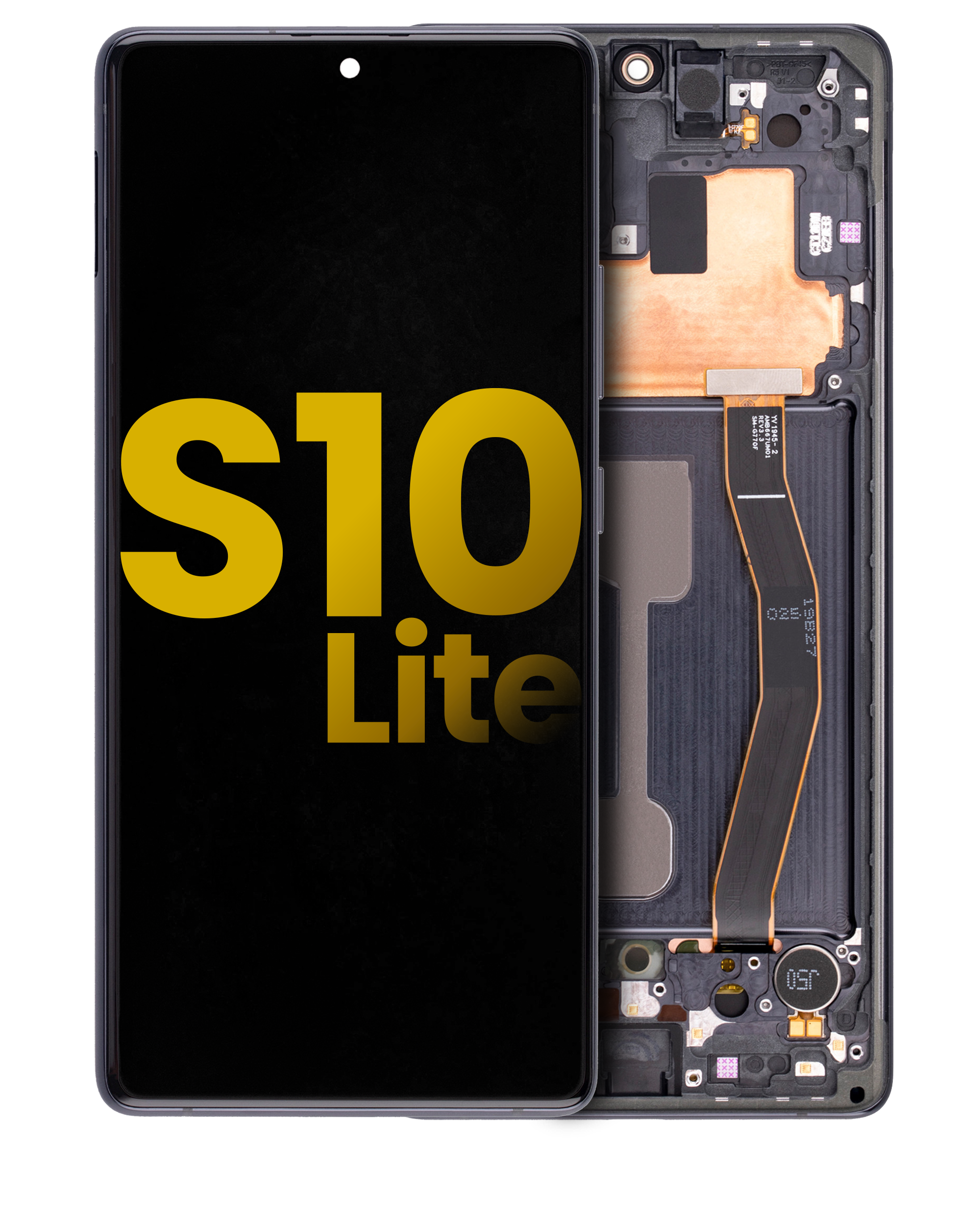 Oled Assembly With Frame Compatible For Samsung Galaxy S10 Lite (Refurbished) (Prism Black)