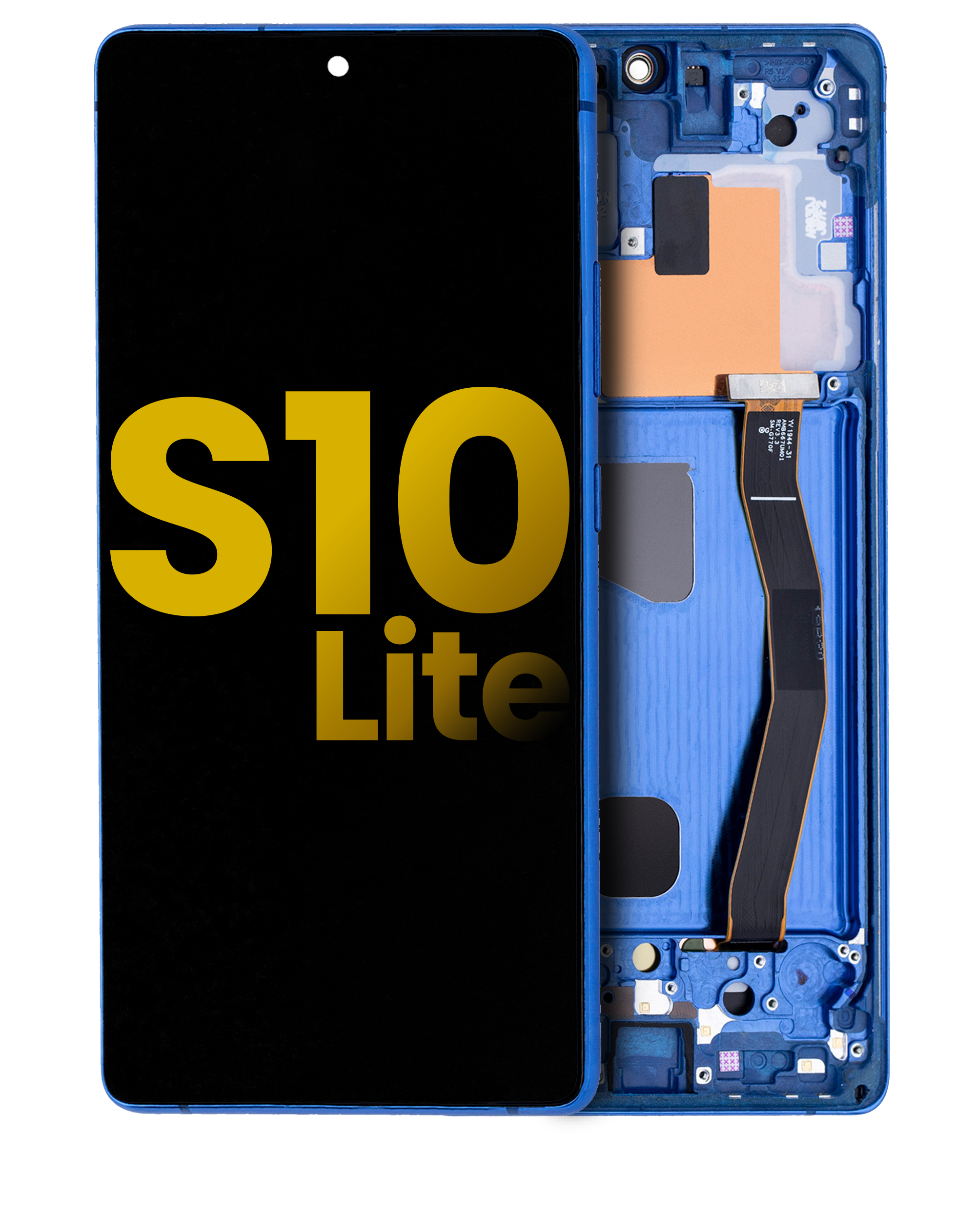 Oled Assembly With Frame Compatible For Samsung Galaxy S10 Lite (Refurbished) (Prism Blue)