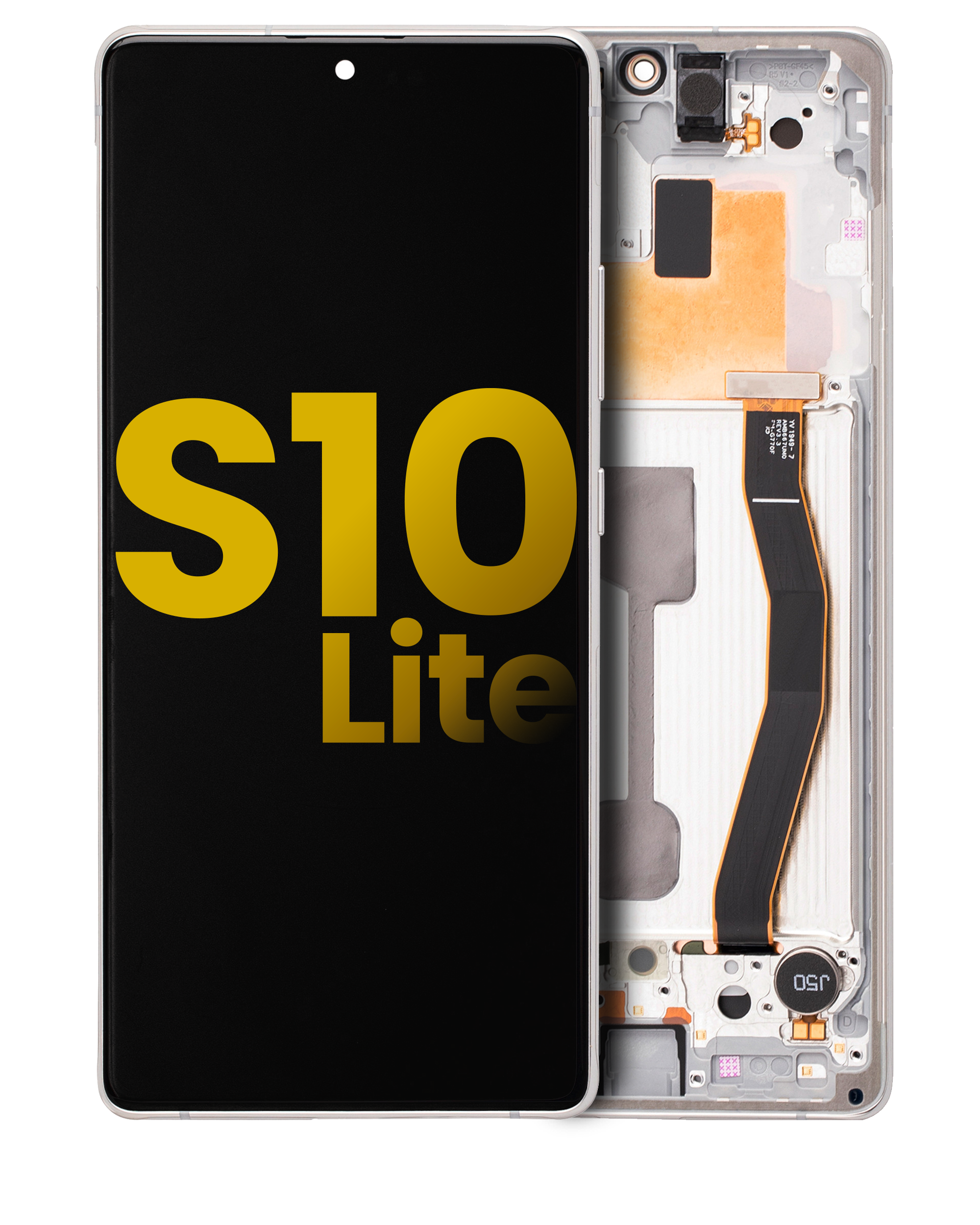 Oled Assembly With Frame Compatible For Samsung Galaxy S10 Lite (Refurbished) (Prism White)
