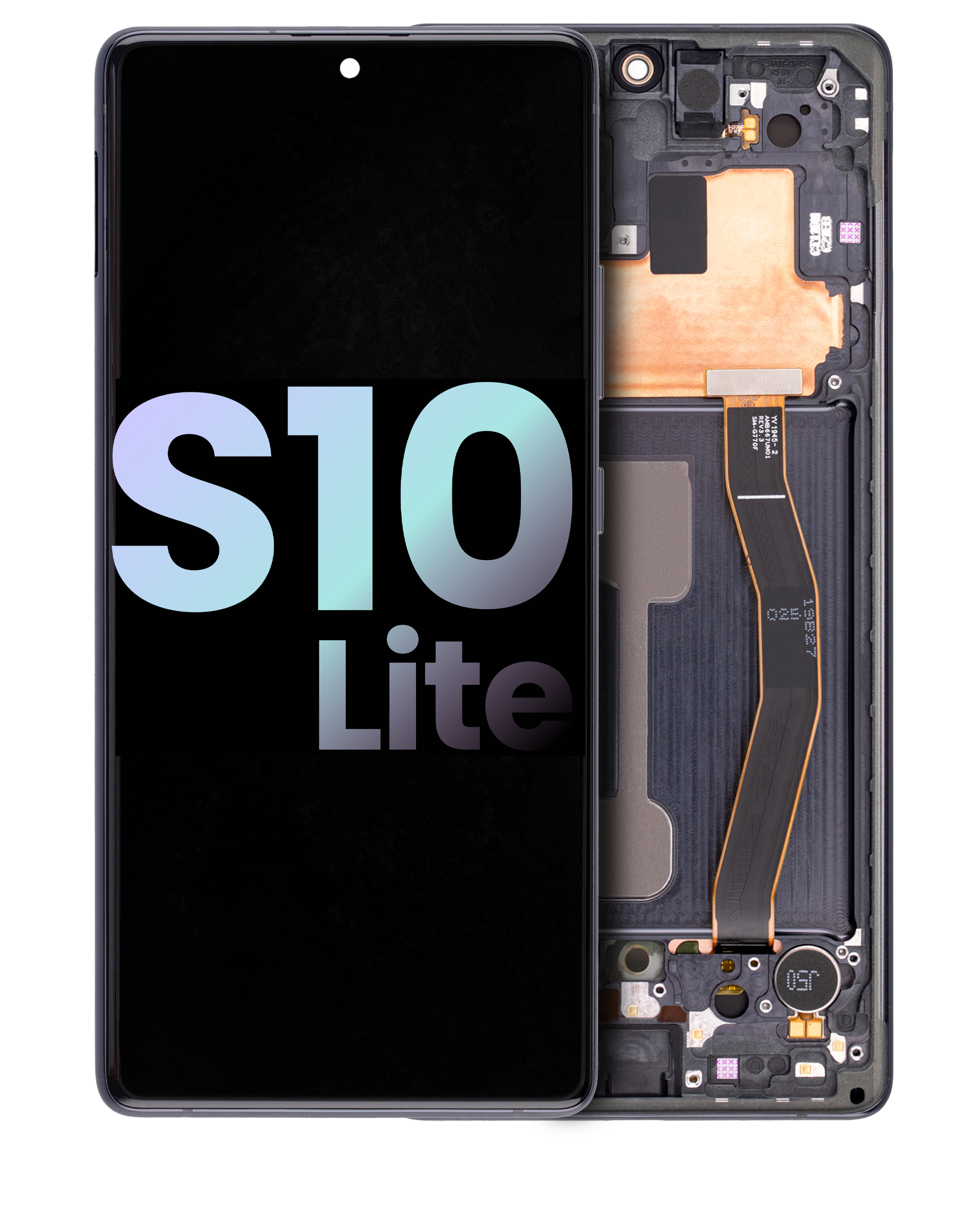Oled Assembly With Frame Compatible For Samsung Galaxy S10 Lite (Service Pack) (Prism Black)