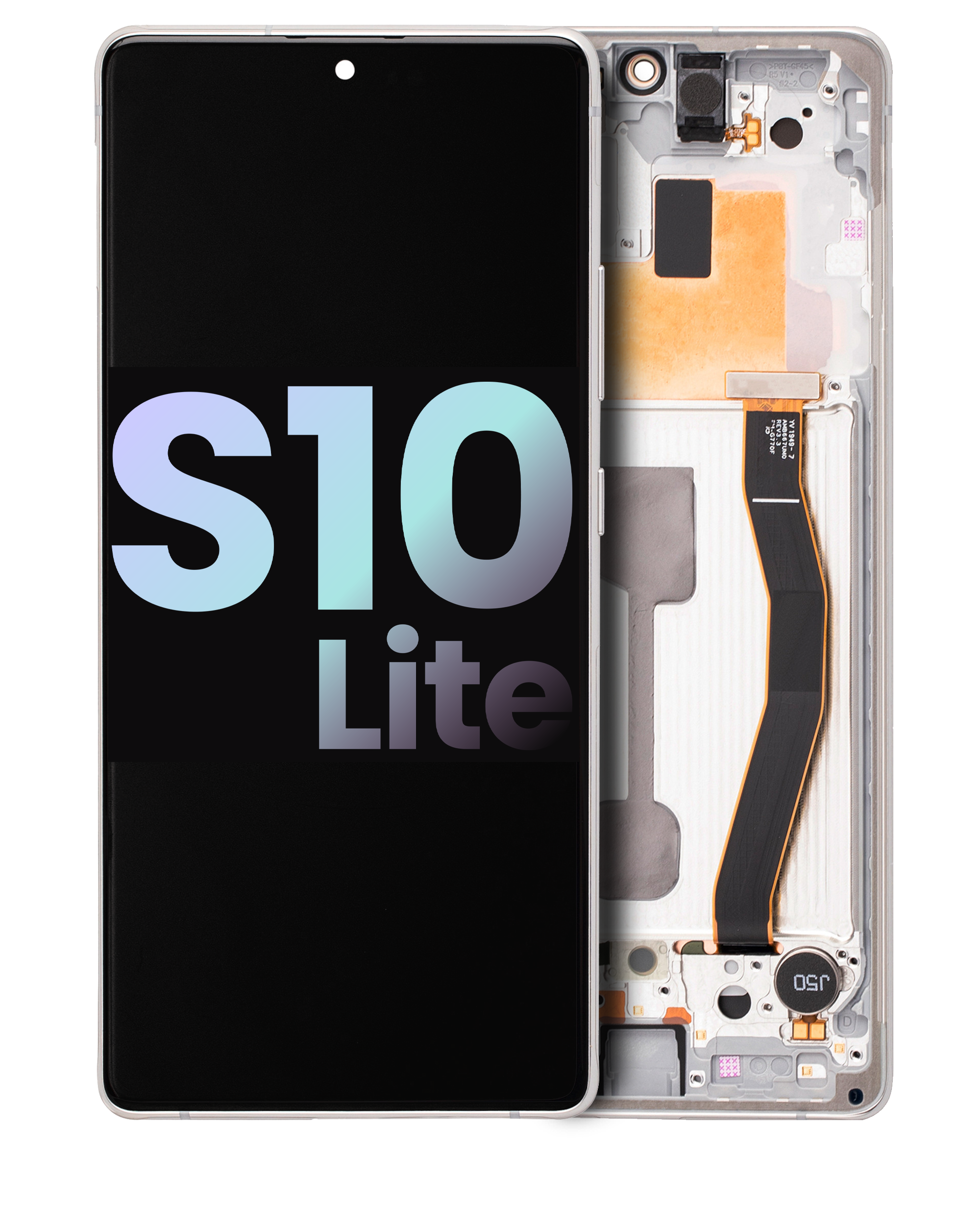 Oled Assembly With Frame Compatible For Samsung Galaxy S10 Lite (Service Pack) (Prism White)