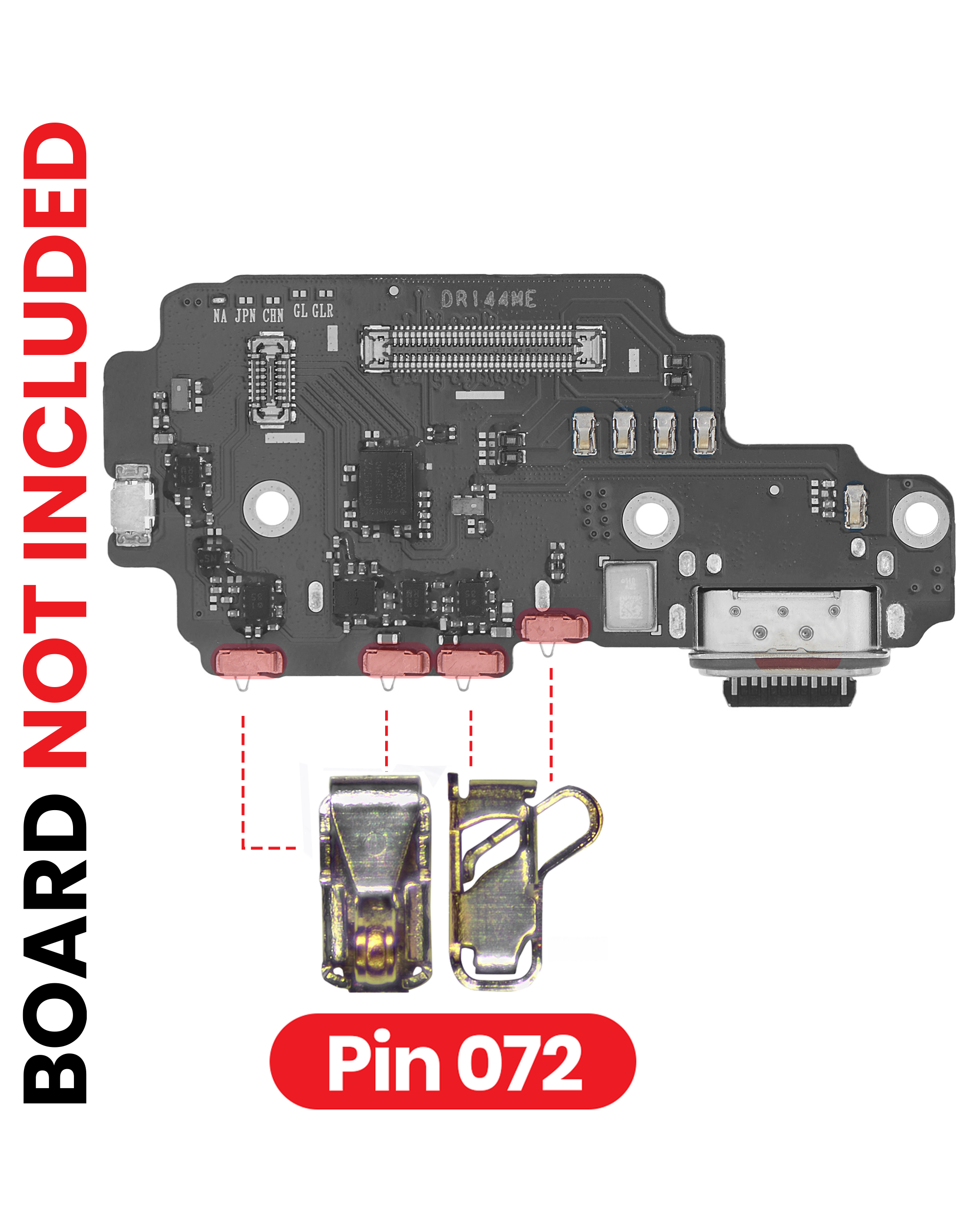 Pcb Board Contact Pins (072) Compatible For All Samsung Models (Width: 1.6Mm / Length: 2.2Mm) (100 Pack)