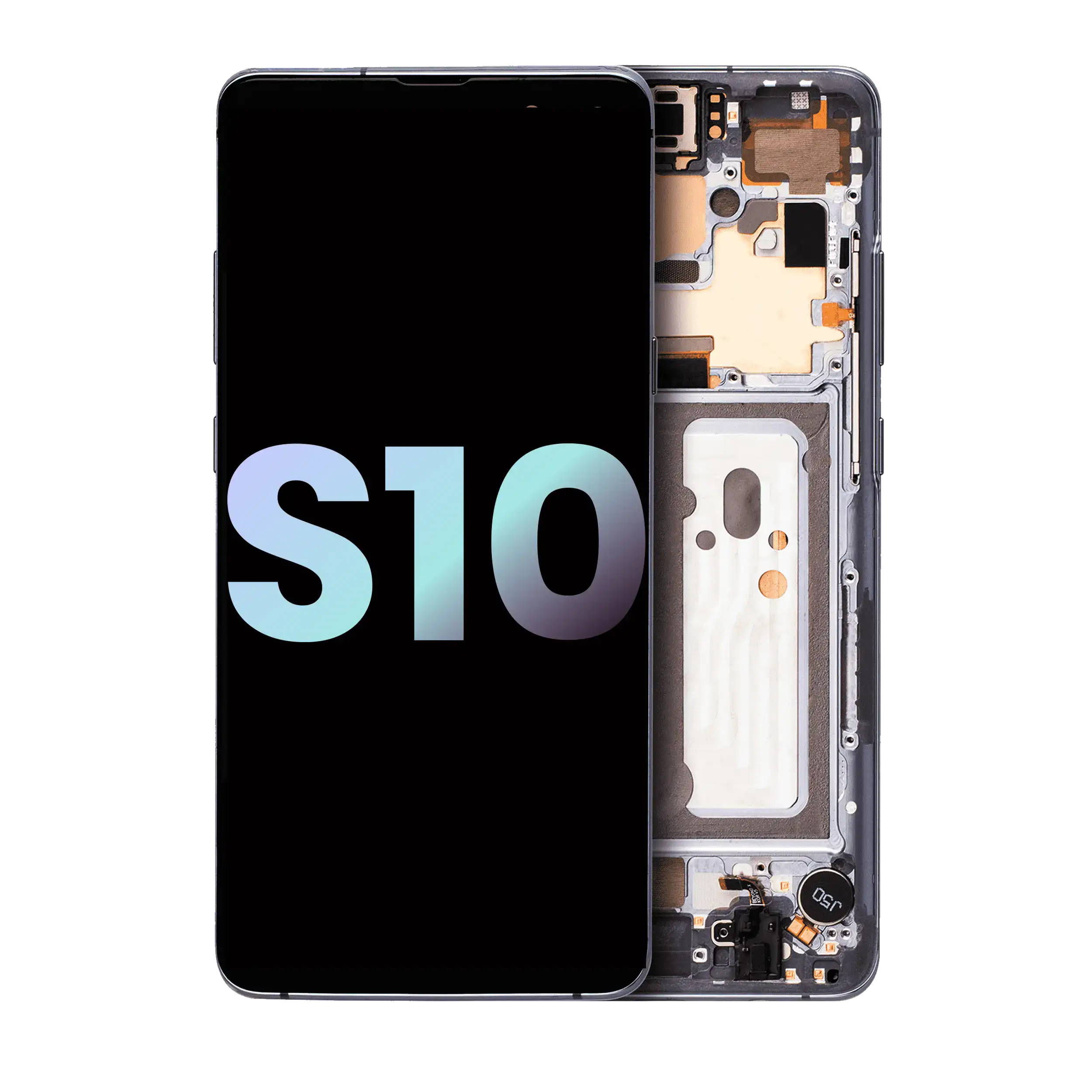 Oled Assembly With Frame Compatible For Samsung Galaxy S10 5G (Service Pack) (Majestic Black)