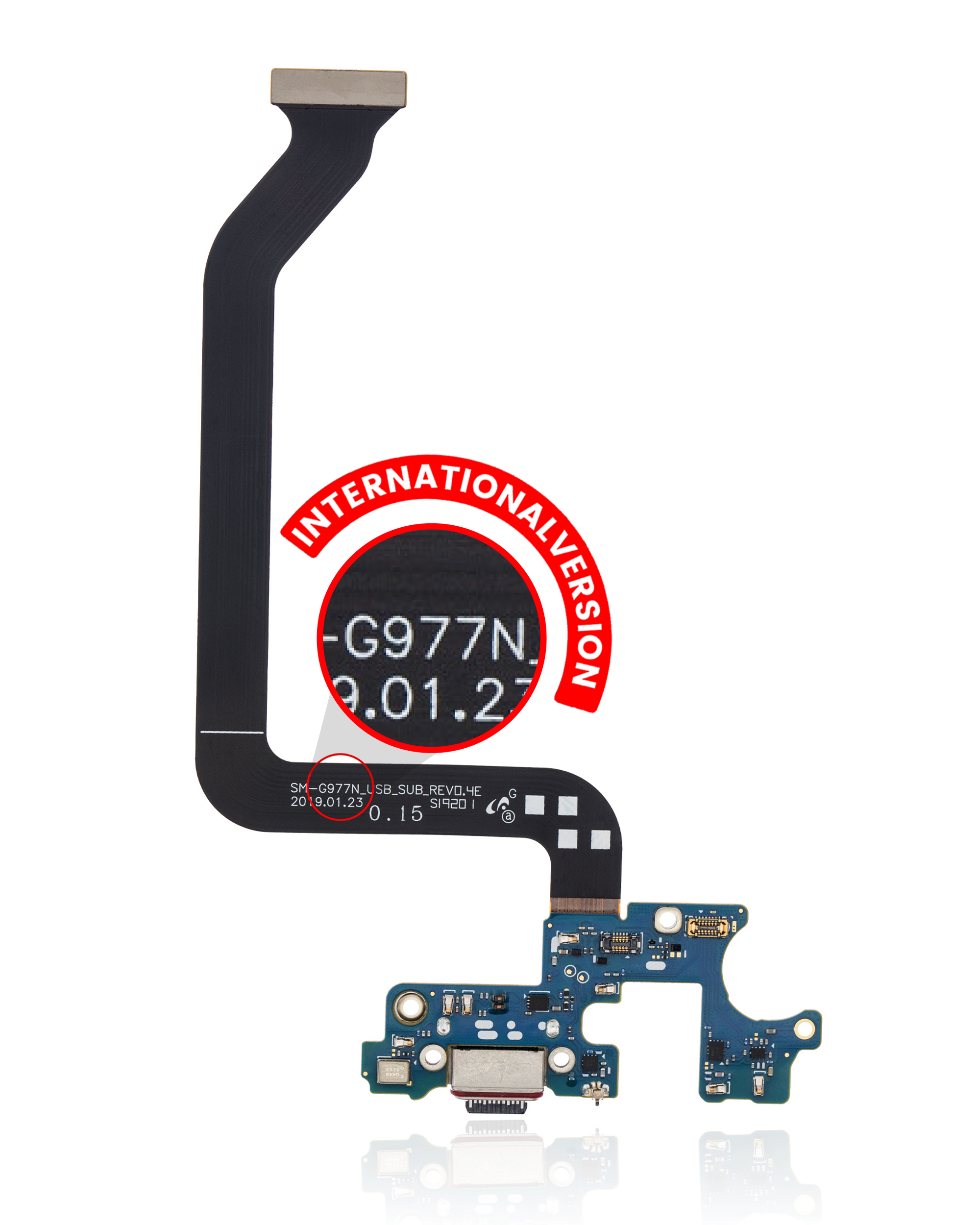 Charging Port With Flex Cable Compatible For Samsung Galaxy S10 5G (G977N) (International Version) (Premium)