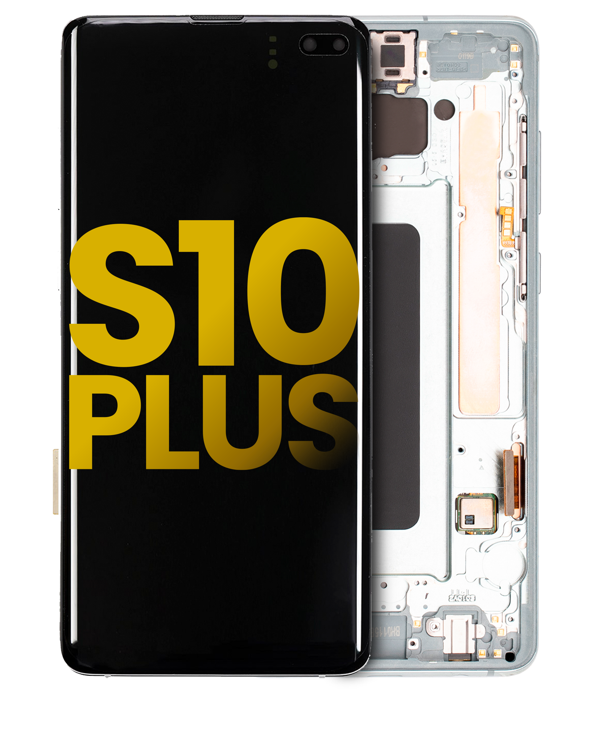 Oled Assembly With Frame Compatible For Samsung Galaxy S10 Plus (Refurbished) (Prism Green)
