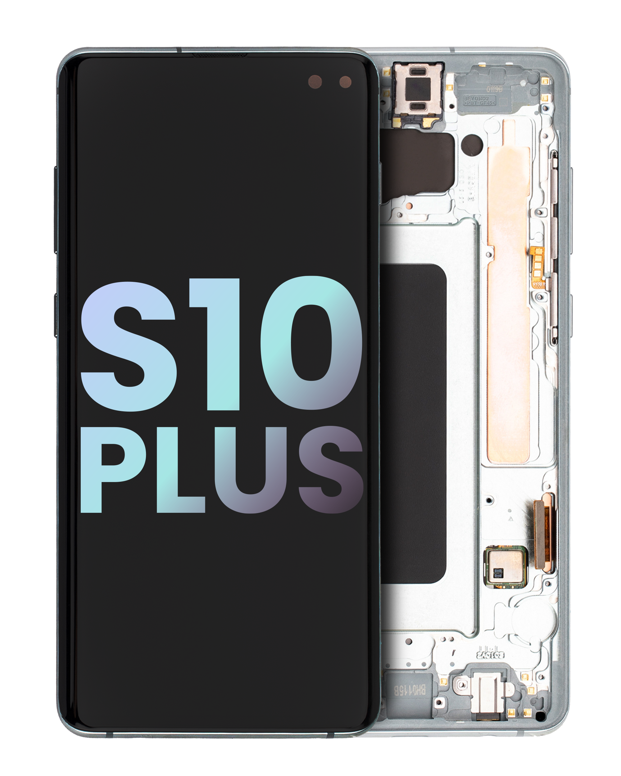 Oled Assembly With Frame Compatible For Samsung Galaxy S10 Plus (Service Pack) (Prism Green)