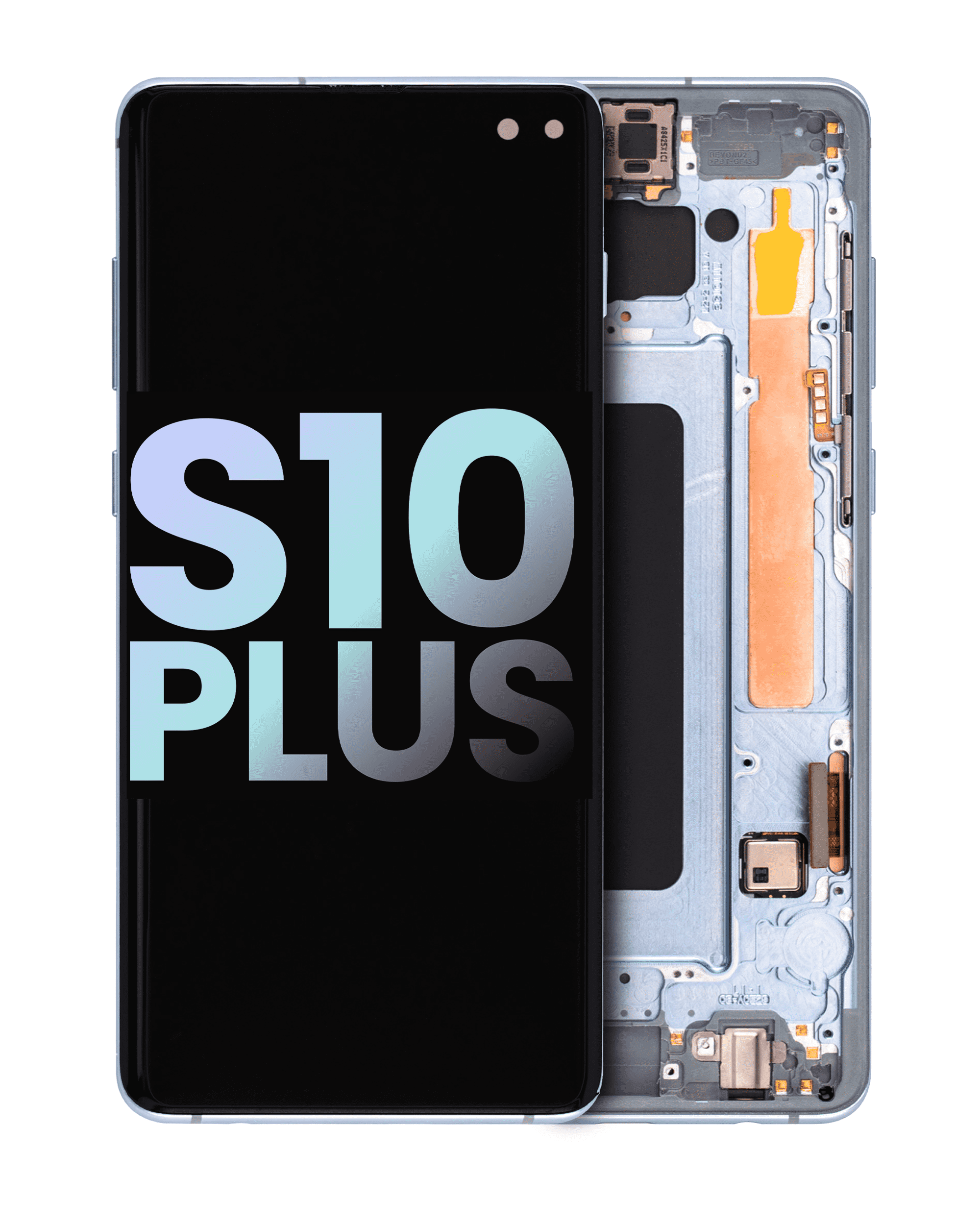 Oled Assembly With Frame Compatible For Samsung Galaxy S10 Plus (Service Pack) (Prism Blue)