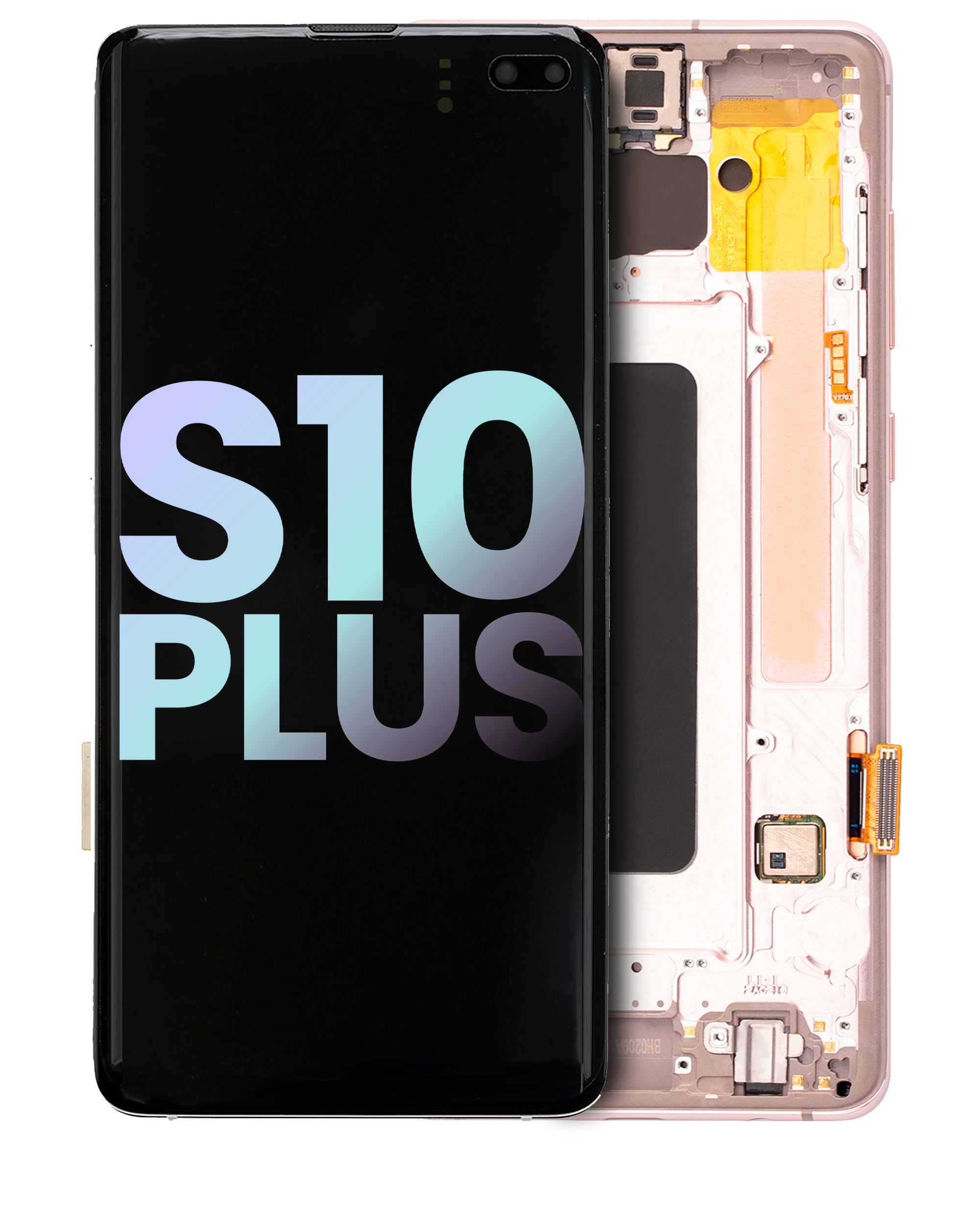 Oled Assembly With Frame Compatible For Samsung Galaxy S10 Plus (Service Pack) (Flamingo Pink)