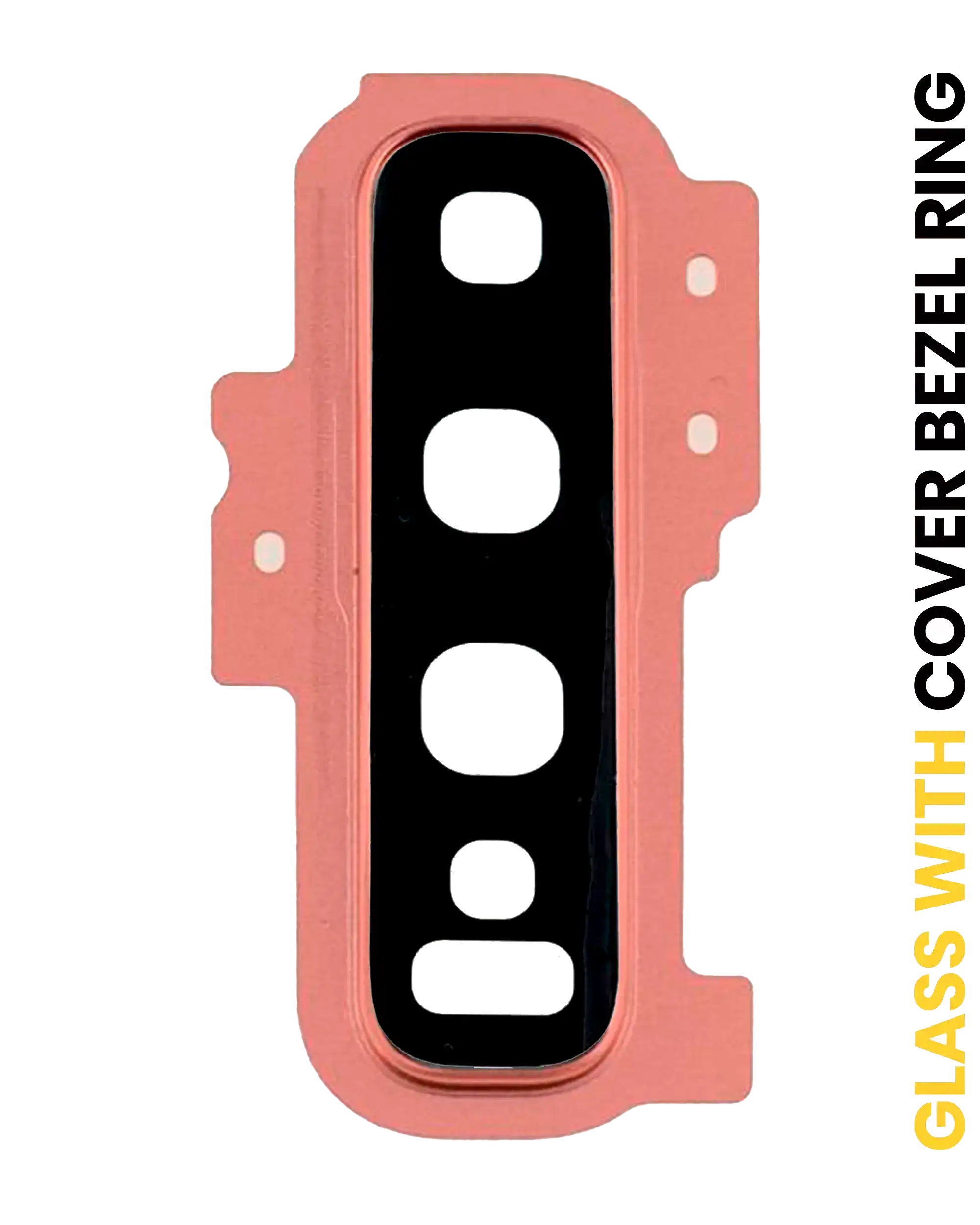 Back Camera Lens With Cover Bezel Ring Compatible For Samsung Galaxy S10 Plus (Pink)