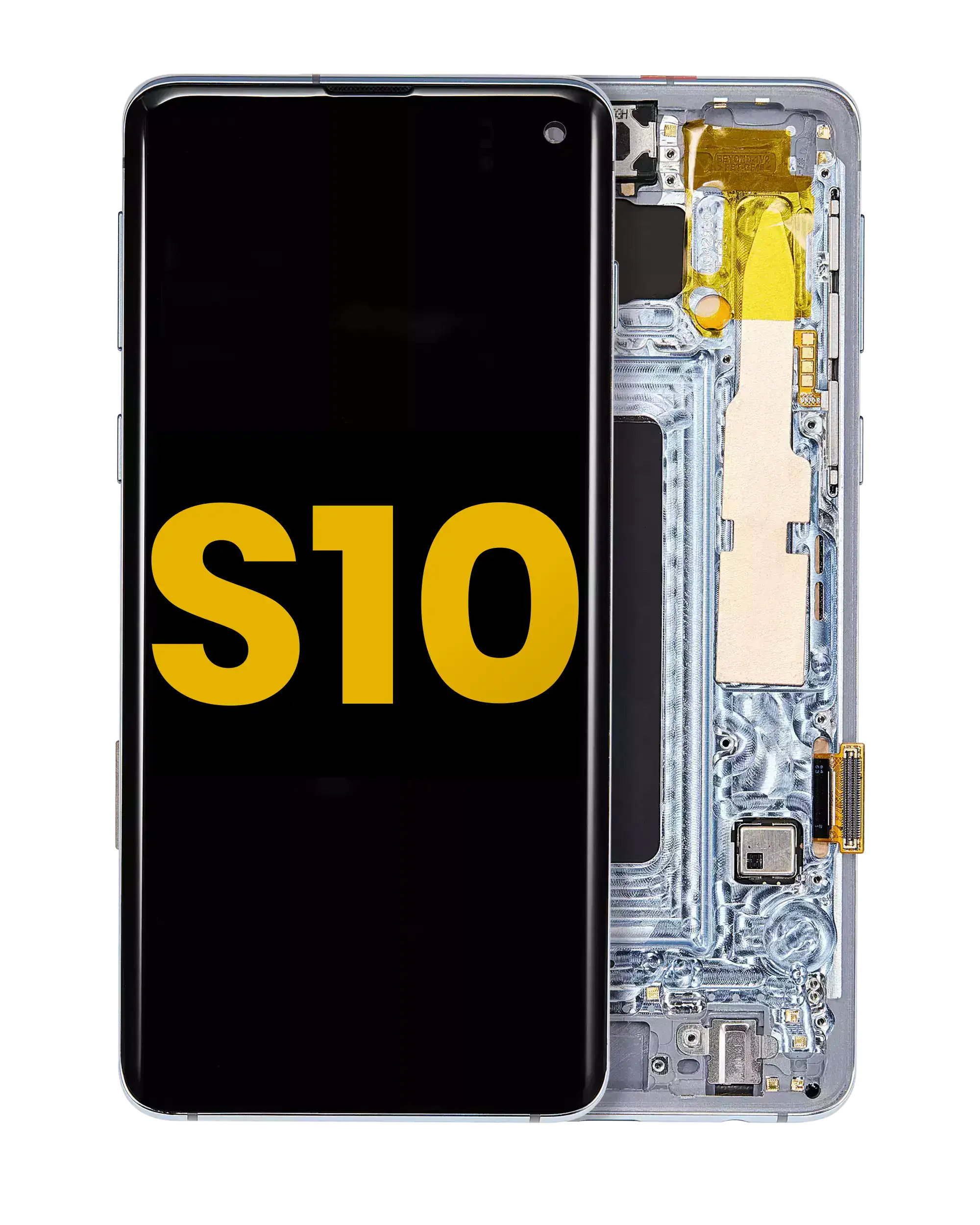 Oled Assembly With Frame Compatible For Samsung Galaxy S10 (Refurbished) (Prism Blue)