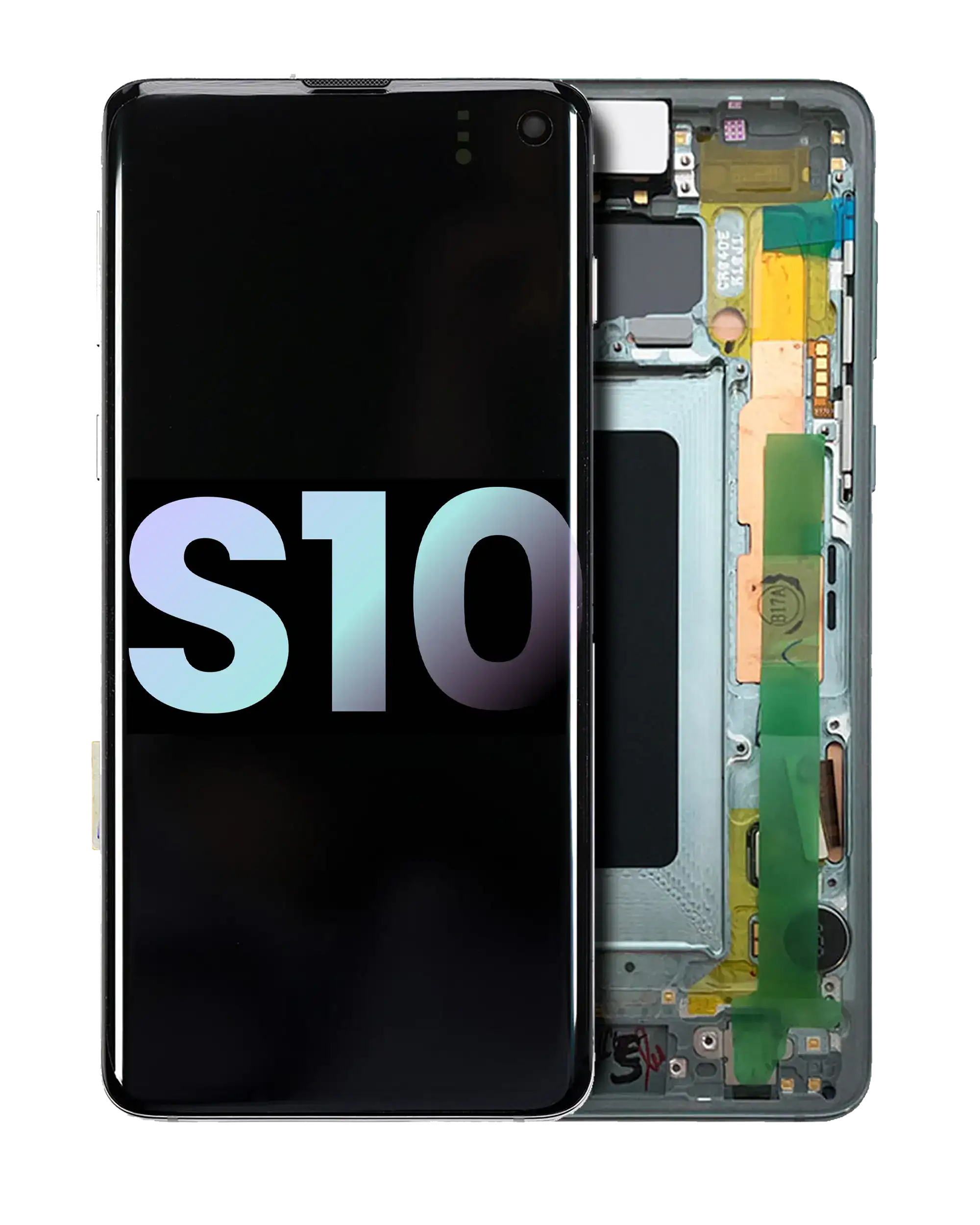 Oled Assembly With Frame Compatible For Samsung Galaxy S10 (Service Pack) (Prism Green)