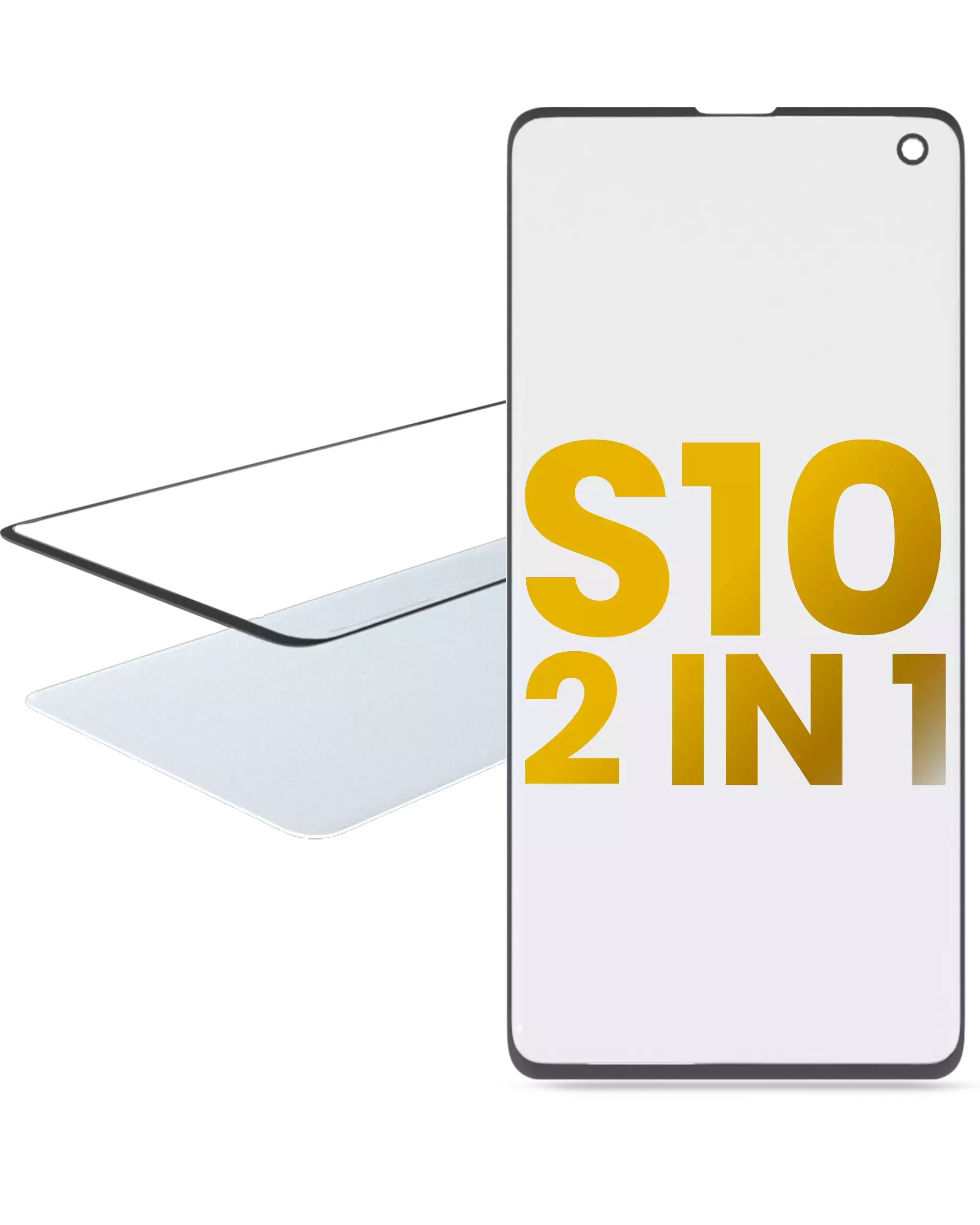 2 In 1 Front Glass With Oca Pre-Installed Compatible For Samsung Galaxy S10