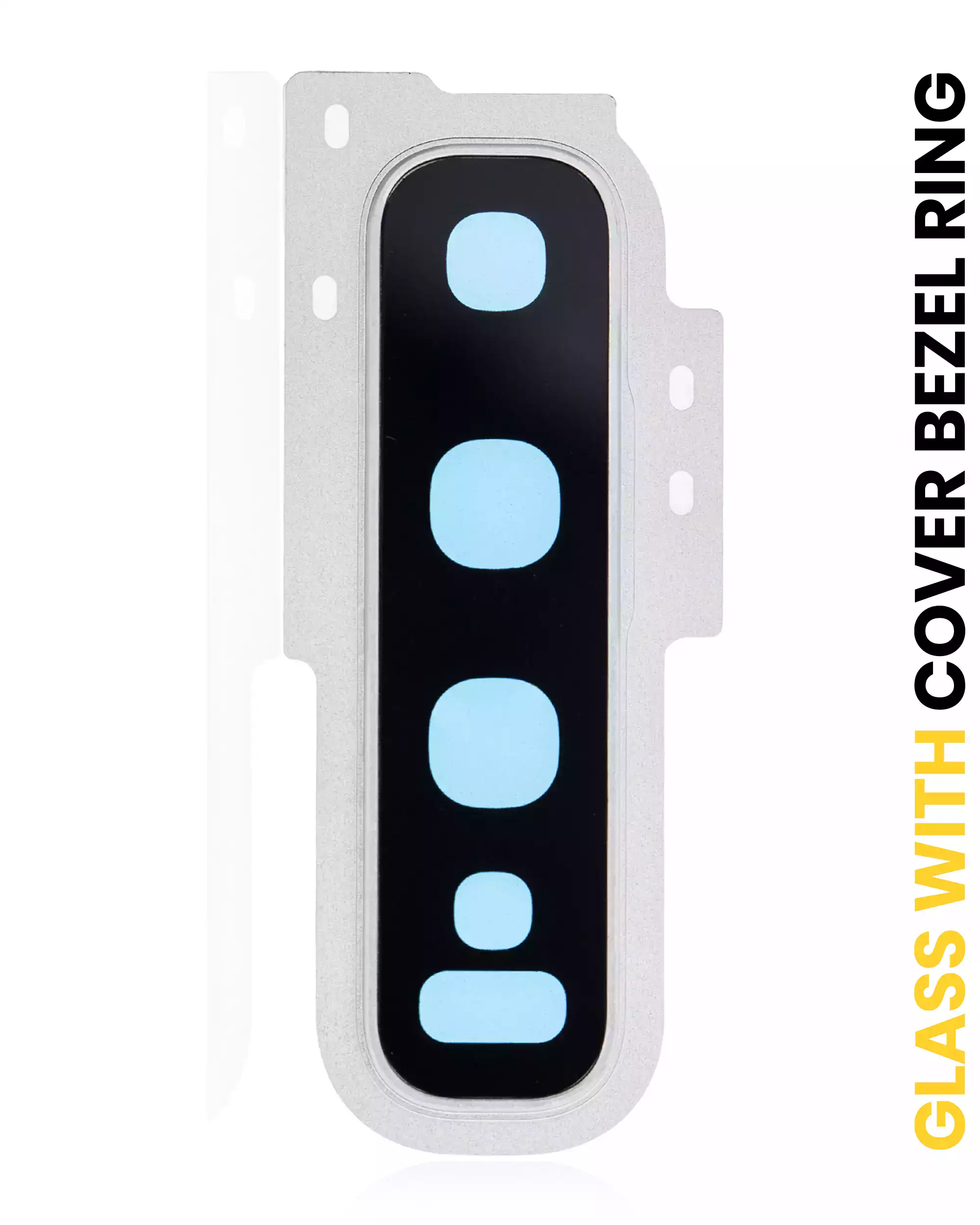 Back Camera Lens With Cover Bezel Ring Compatible For Samsung Galaxy S10 (Prism White)
