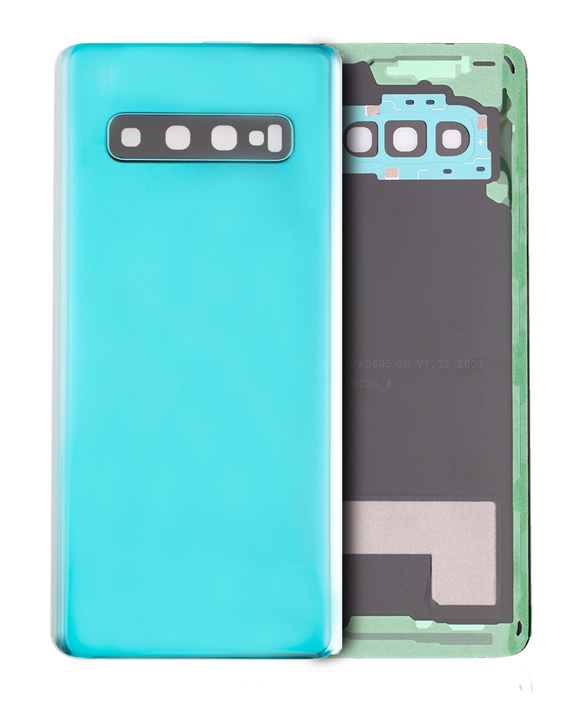 Back Cover Glass With Camera Lens Compatible For Samsung Galaxy S10 (No Logo) (Aftermarket Plus) (Prism Green)