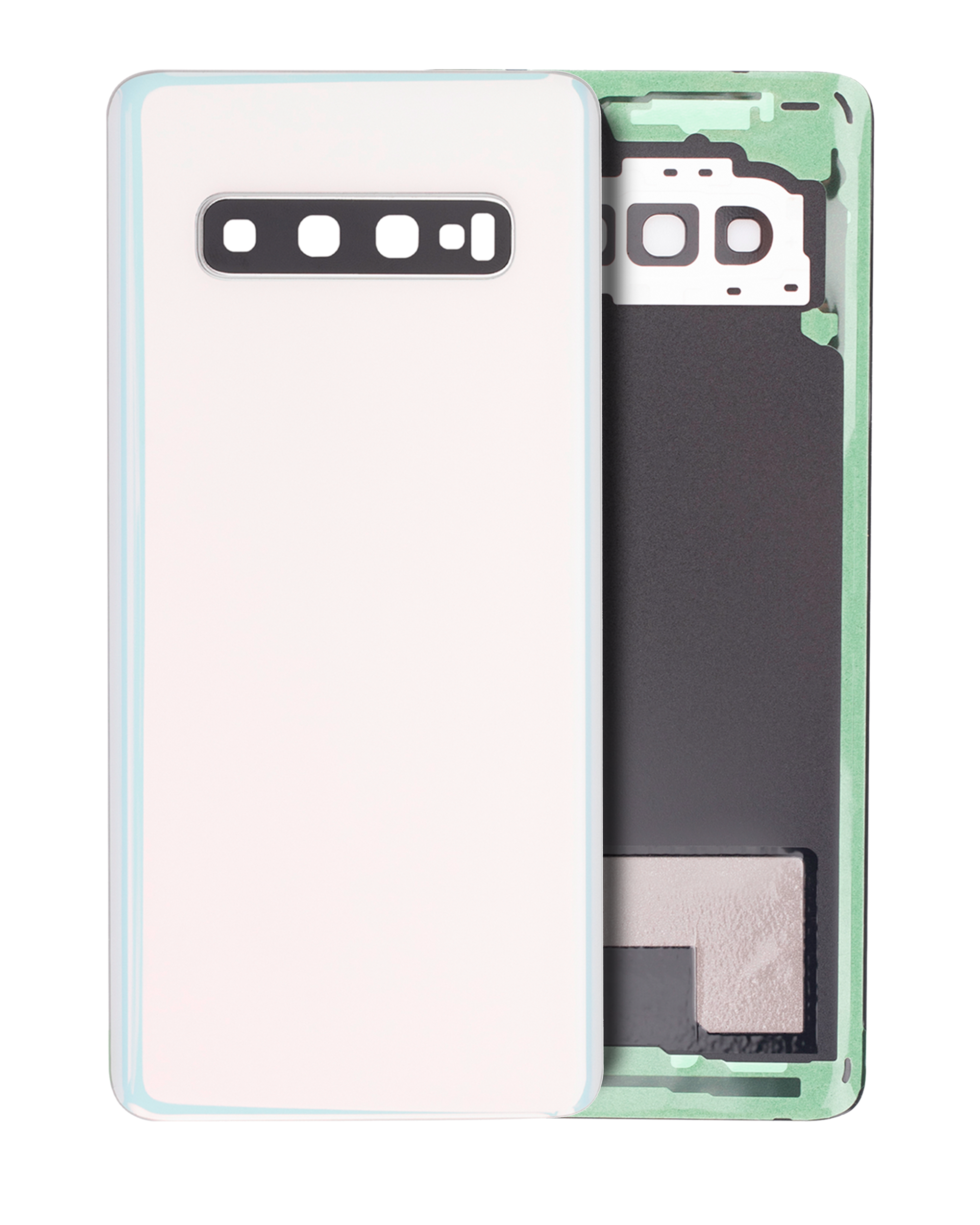 Back Cover Glass With Camera Lens Compatible For Samsung Galaxy S10 (Service Pack) (Prism White)