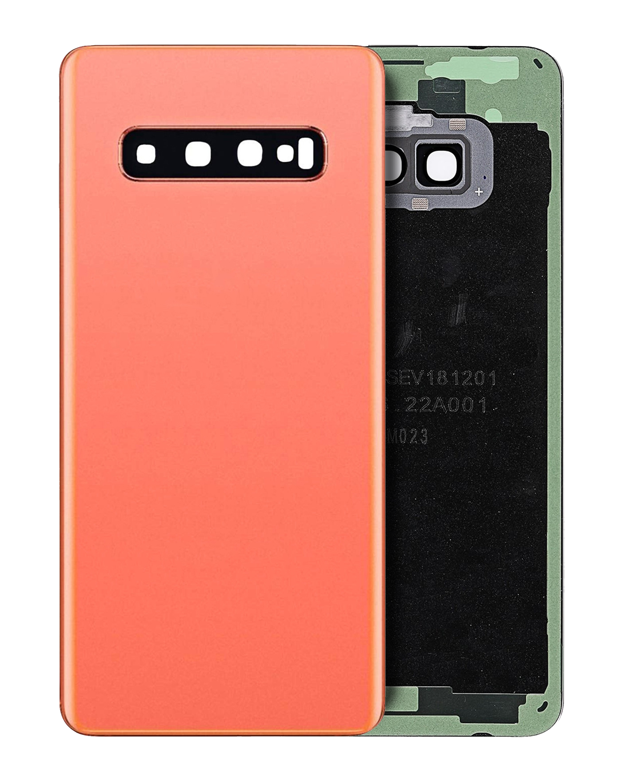 Back Cover Glass With Camera Lens Compatible For Samsung Galaxy S10 (Service Pack) (Flamingo Pink)