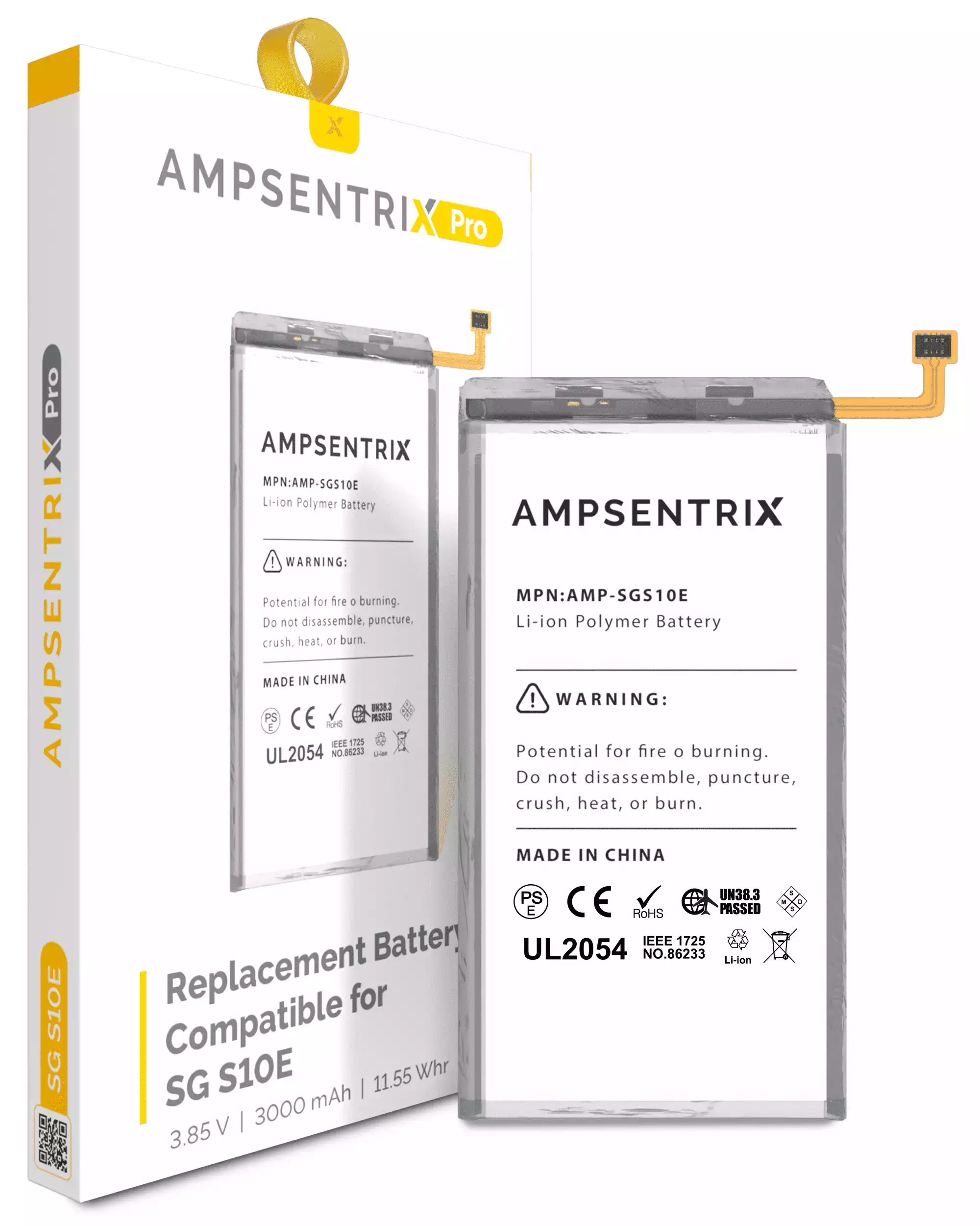 Replacement Battery Compatible For Samsung Galaxy S10E (Ampsentrix Pro)