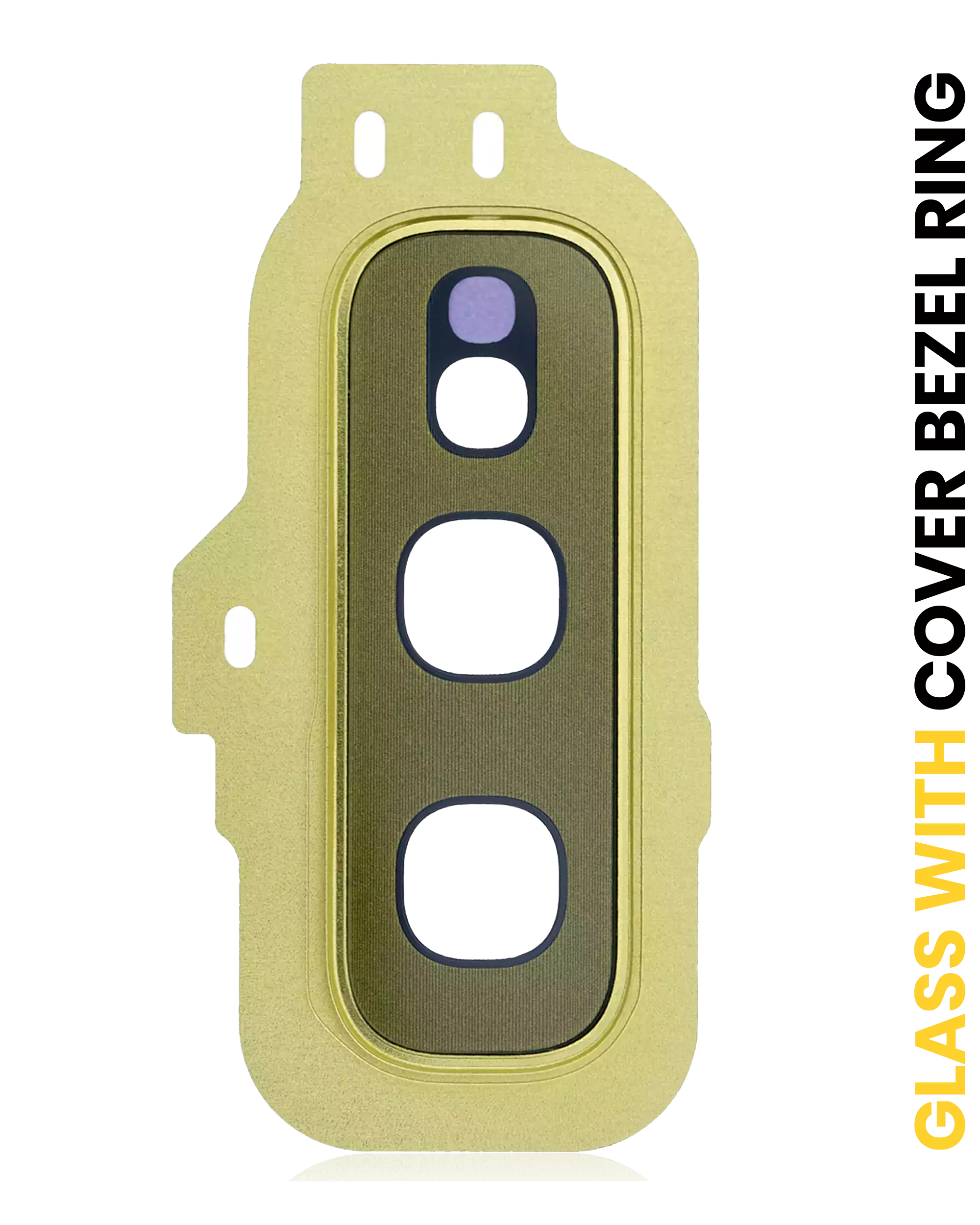Back Camera Lens With Cover Bezel Ring Compatible For Samsung Galaxy S10E (Gold)
