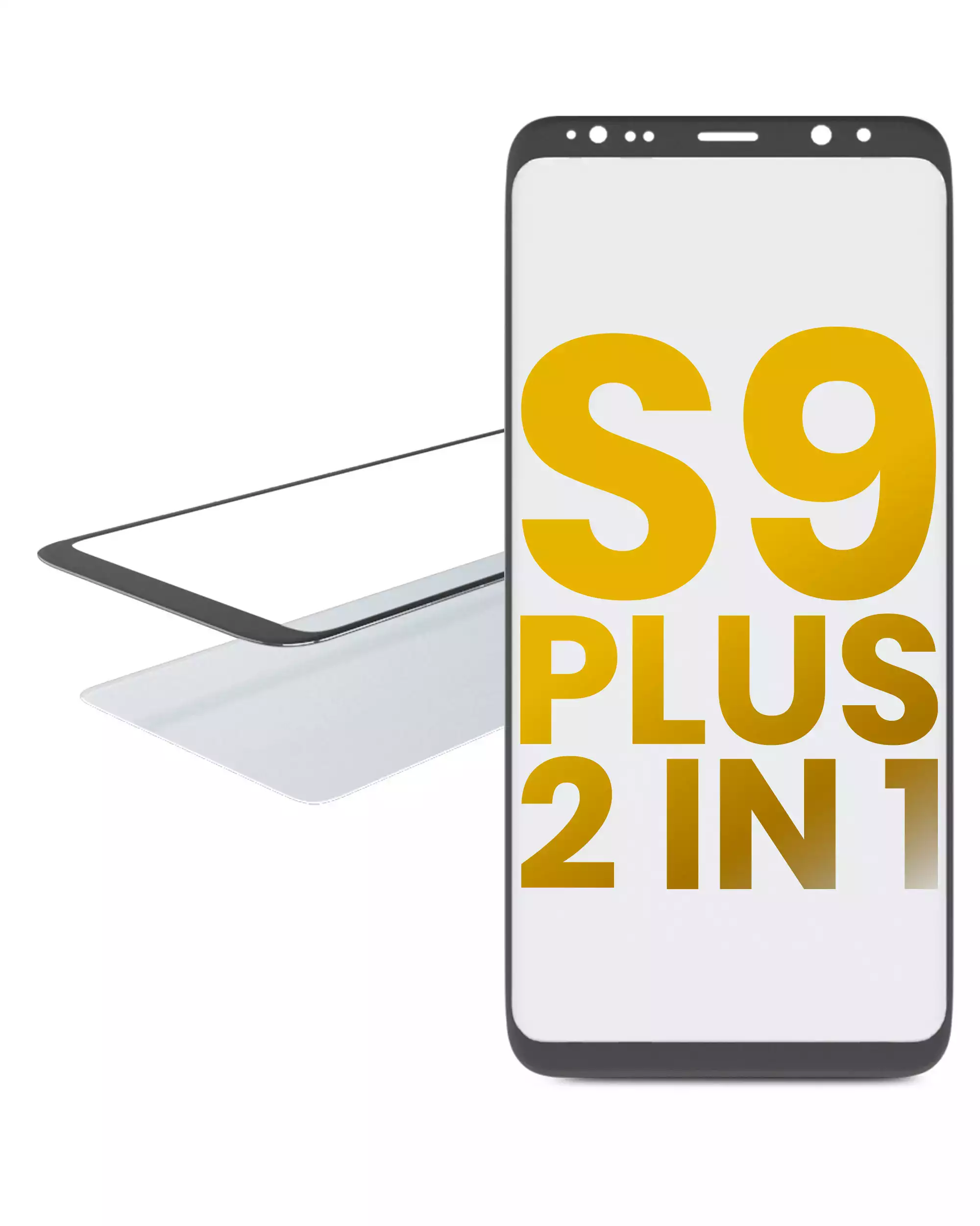 2 In 1 Front Glass With Oca Pre-Installed Compatible For Samsung Galaxy S9 Plus