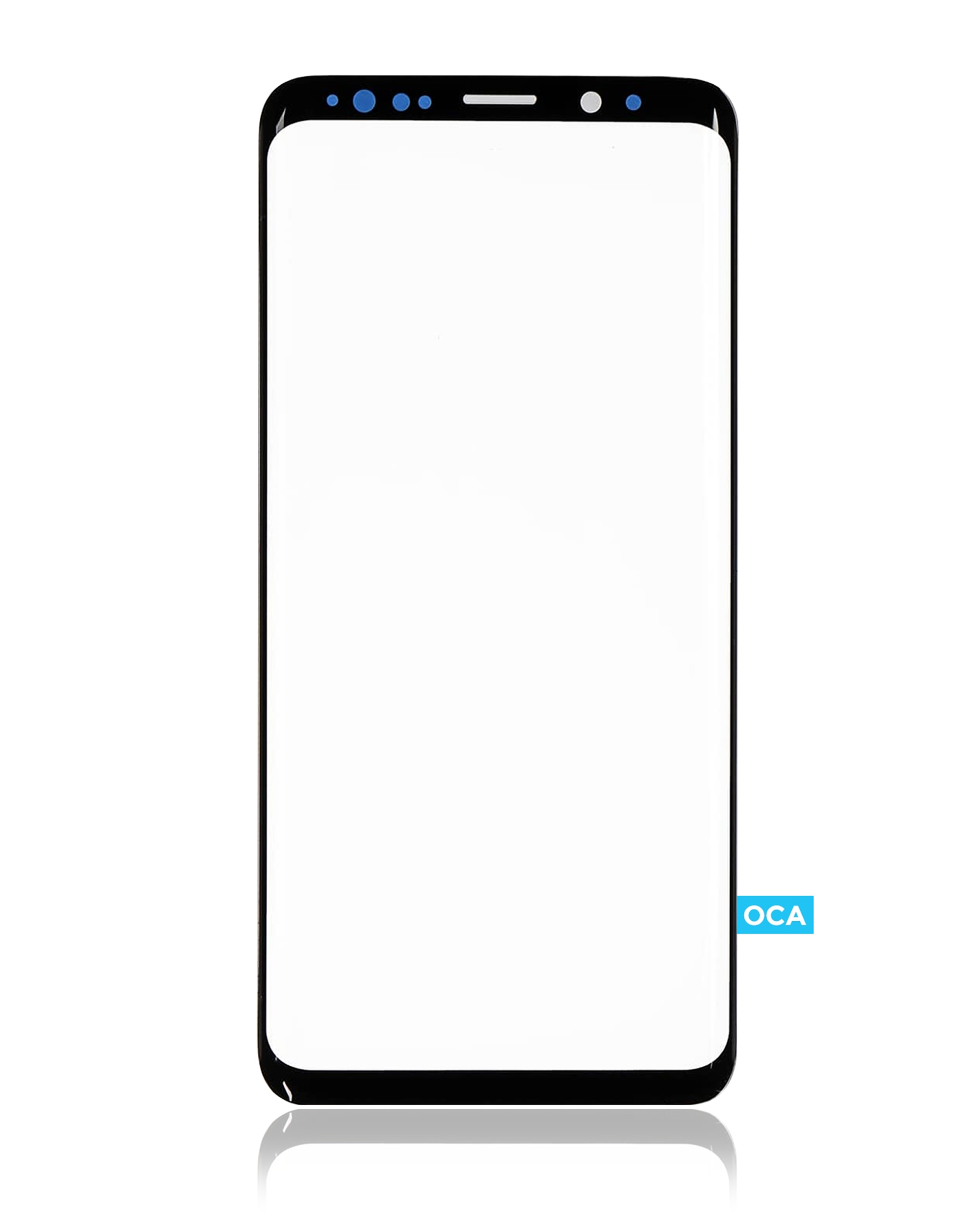 Front Glass With Oca Pre-Installed Compatible For Samsung Galaxy S9 Plus (Black) (125 Um)